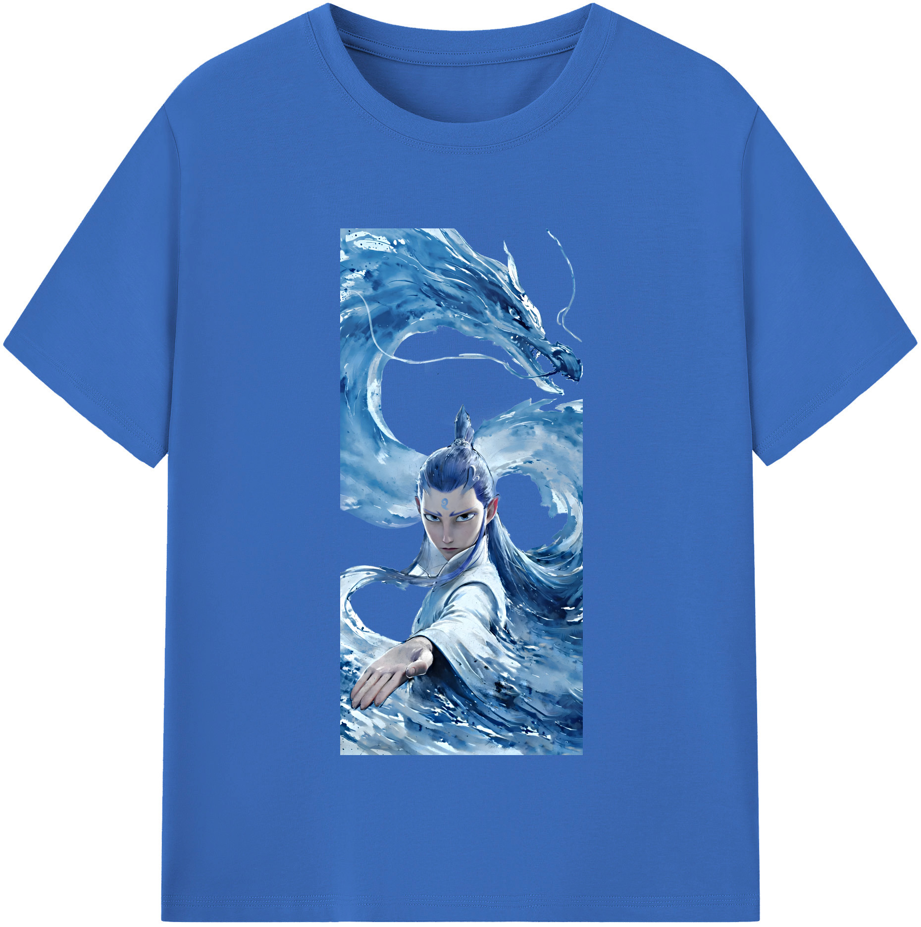（画像用） Ne Zha 2 ナタ 魔童の大暴れ 綿100％半袖Tシャツ（フロントプリント）