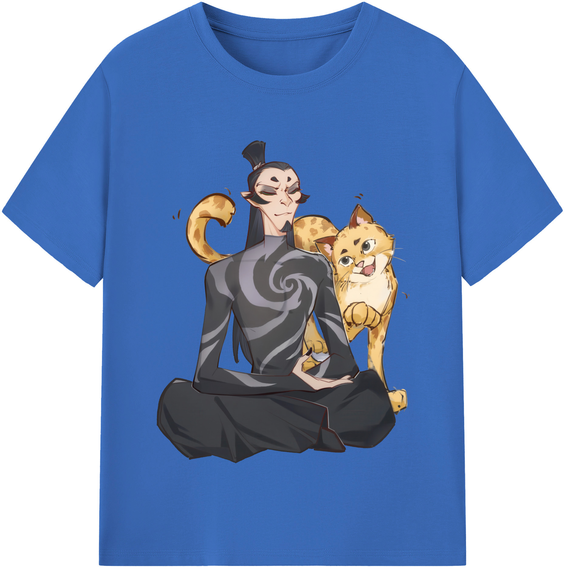 （画像用） Ne Zha 2 ナタ 魔童の大暴れ 綿100％半袖Tシャツ（フロントプリント）