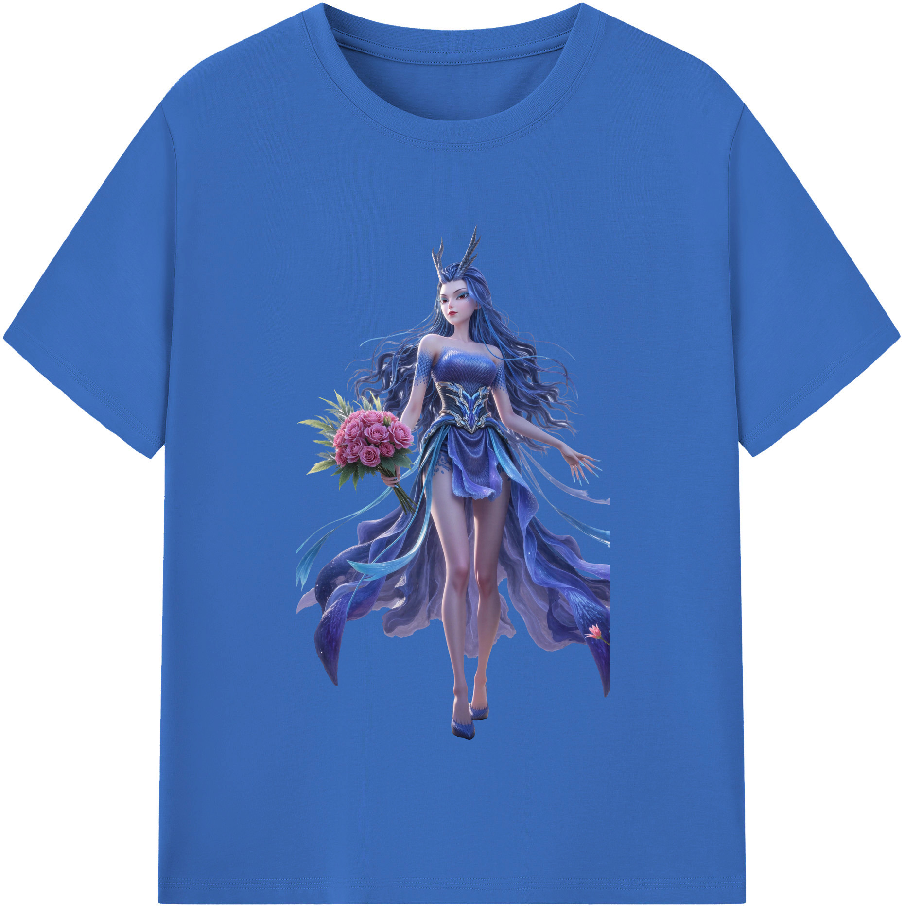 （画像用） Ne Zha 2 ナタ 魔童の大暴れ 綿100％半袖Tシャツ（フロントプリント）