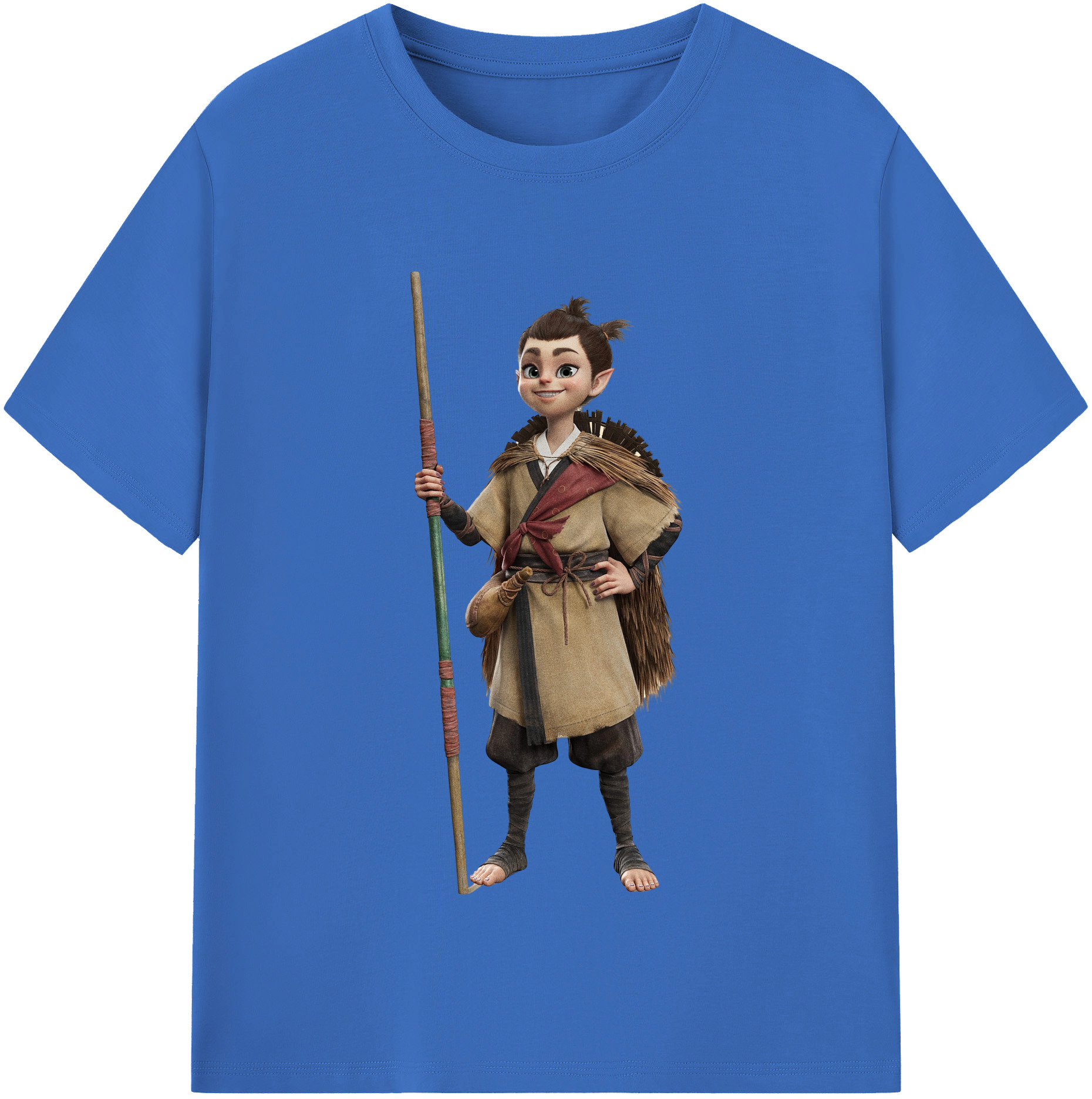 （画像用） Ne Zha 2 ナタ 魔童の大暴れ 綿100％半袖Tシャツ（フロントプリント）
