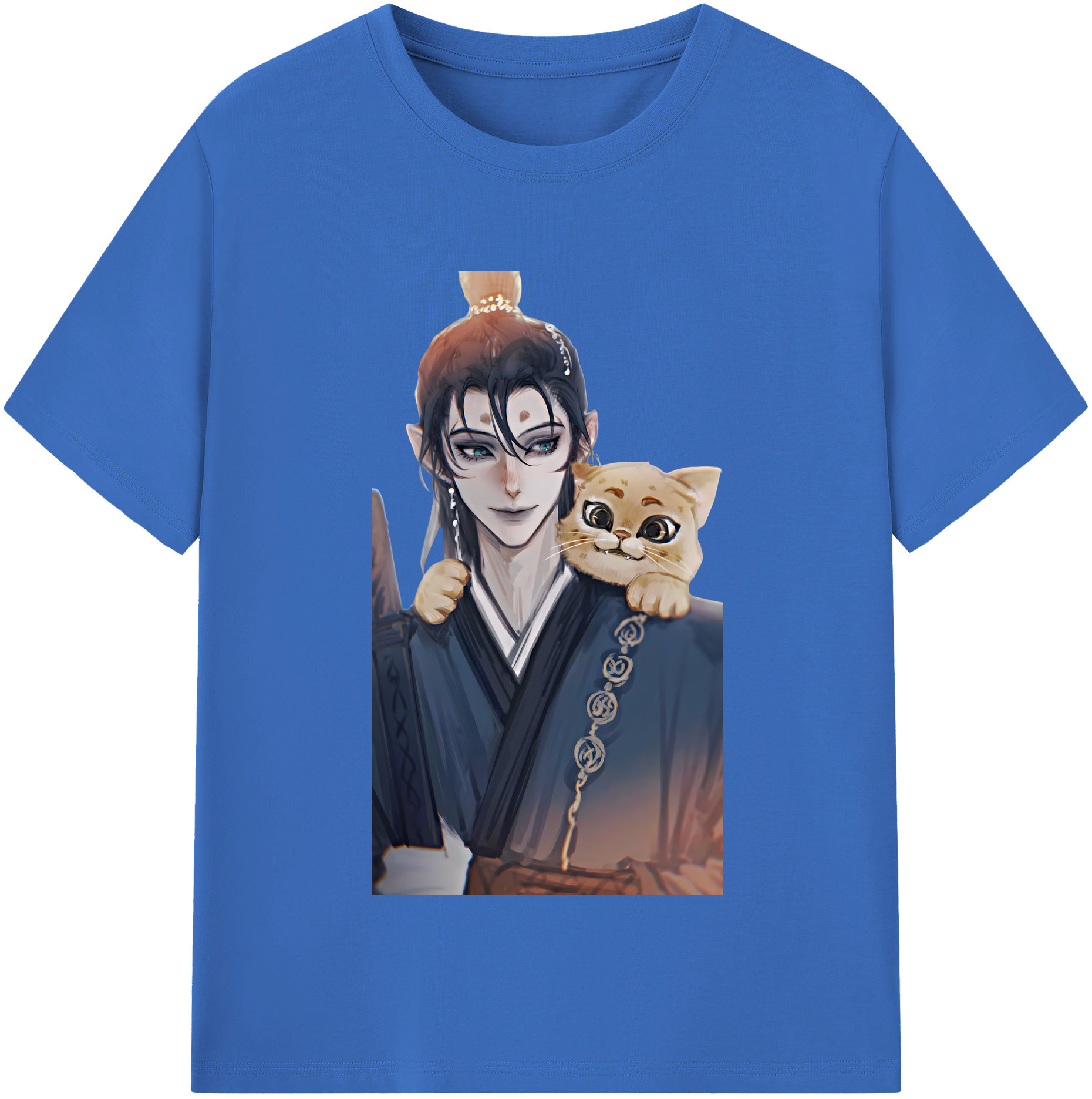 （画像用） Ne Zha 2 ナタ 魔童の大暴れ 綿100％半袖Tシャツ（フロントプリント）