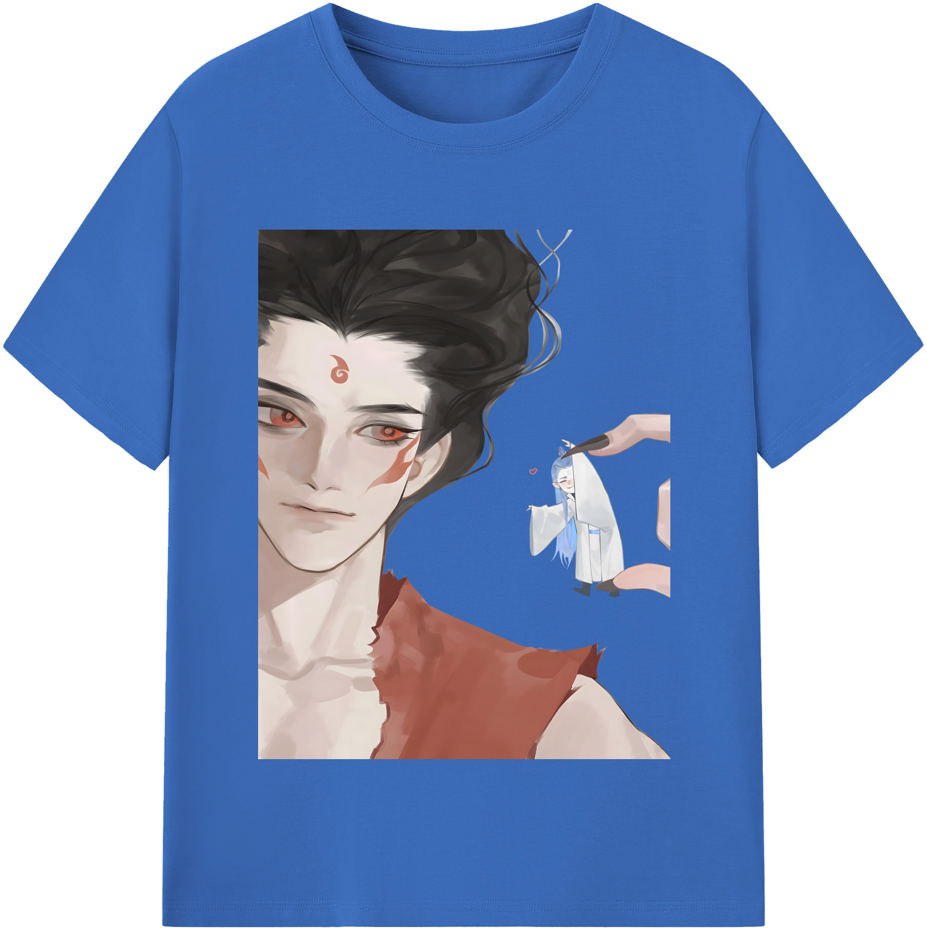 （画像用） Ne Zha 2 ナタ 魔童の大暴れ 綿100％半袖Tシャツ（フロントプリント）