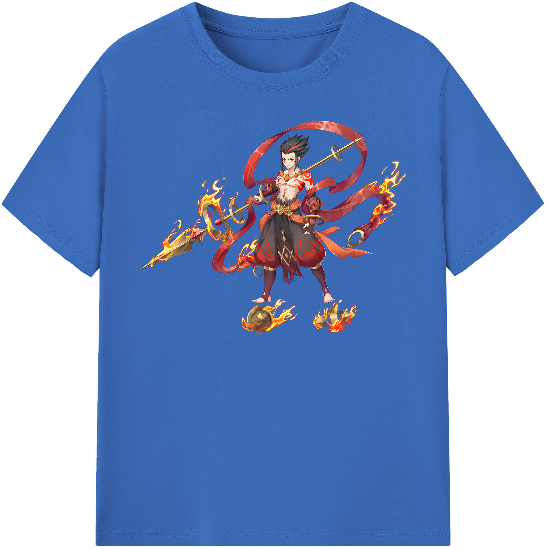 （画像用） Ne Zha 2 ナタ 魔童の大暴れ 綿100％半袖Tシャツ（フロントプリント）
