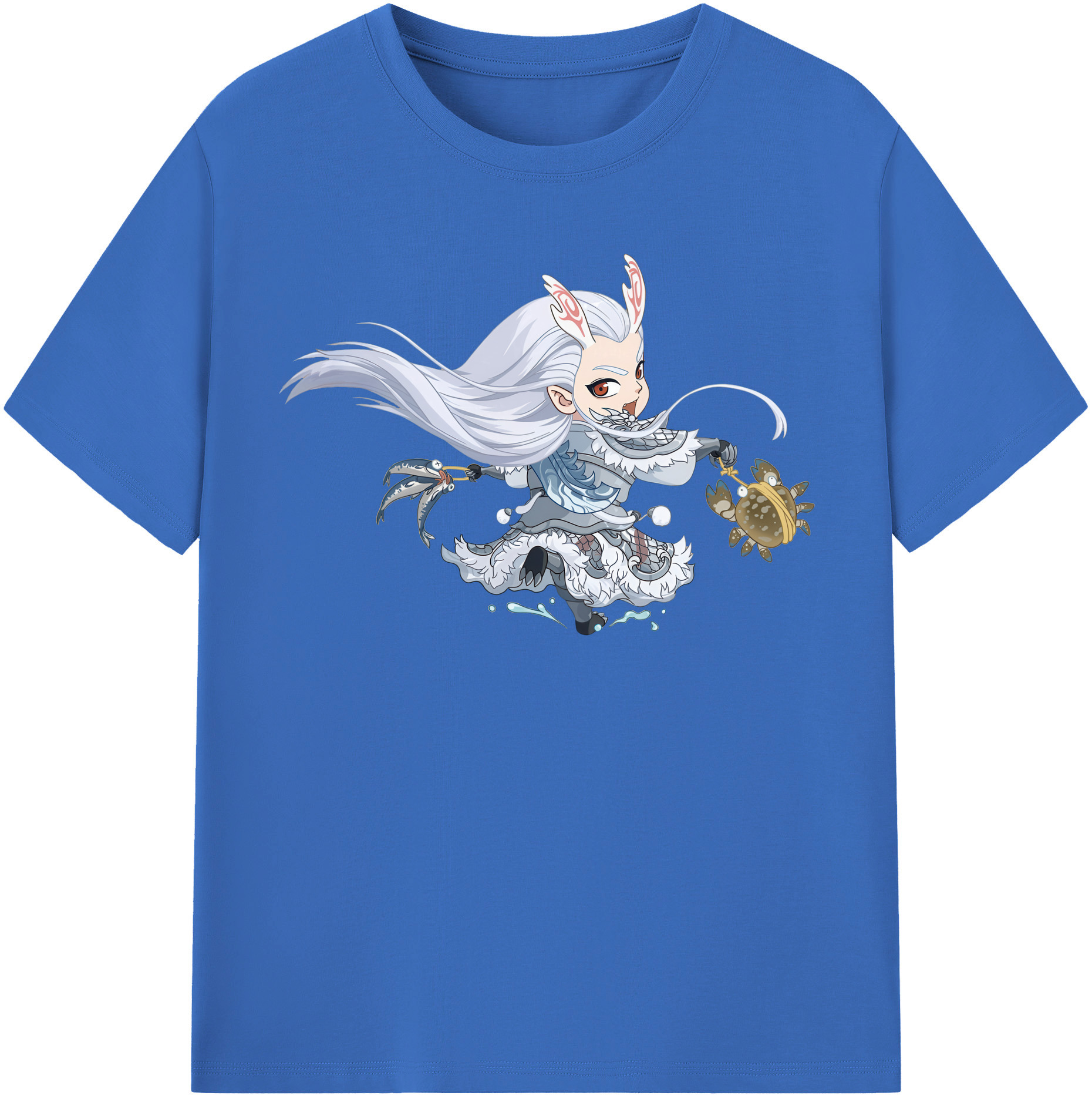 （画像用） Ne Zha 2 ナタ 魔童の大暴れ 綿100％半袖Tシャツ（フロントプリント）
