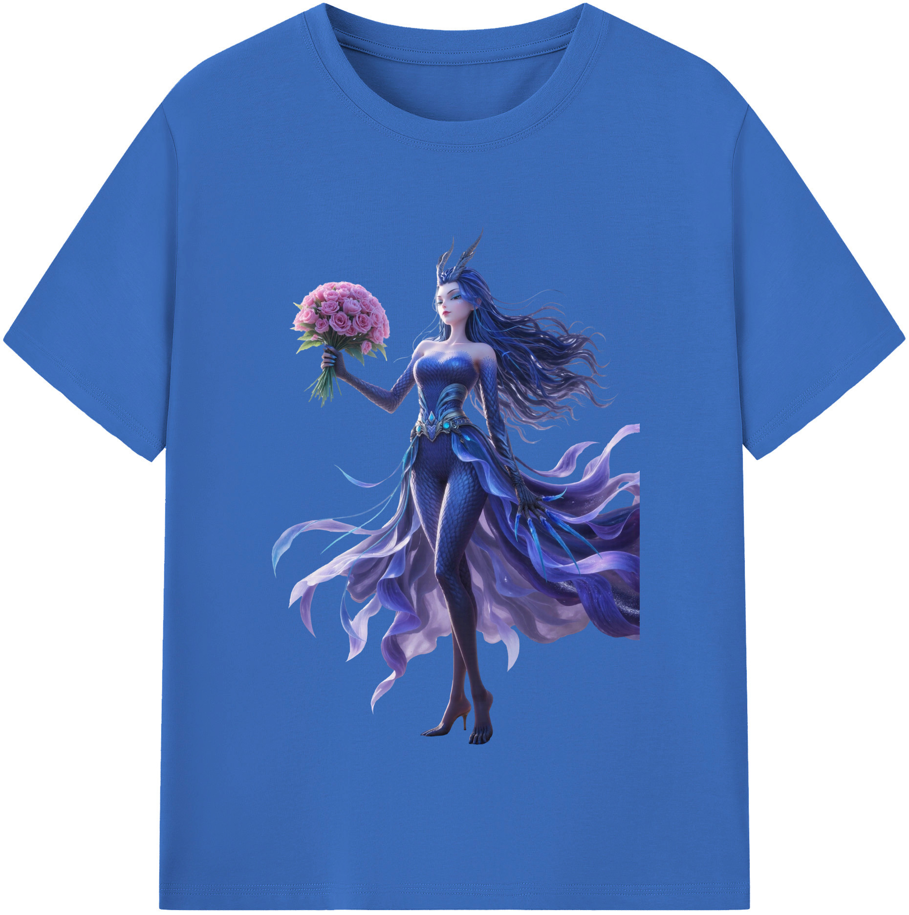 （画像用） Ne Zha 2 ナタ 魔童の大暴れ 綿100％半袖Tシャツ（フロントプリント）