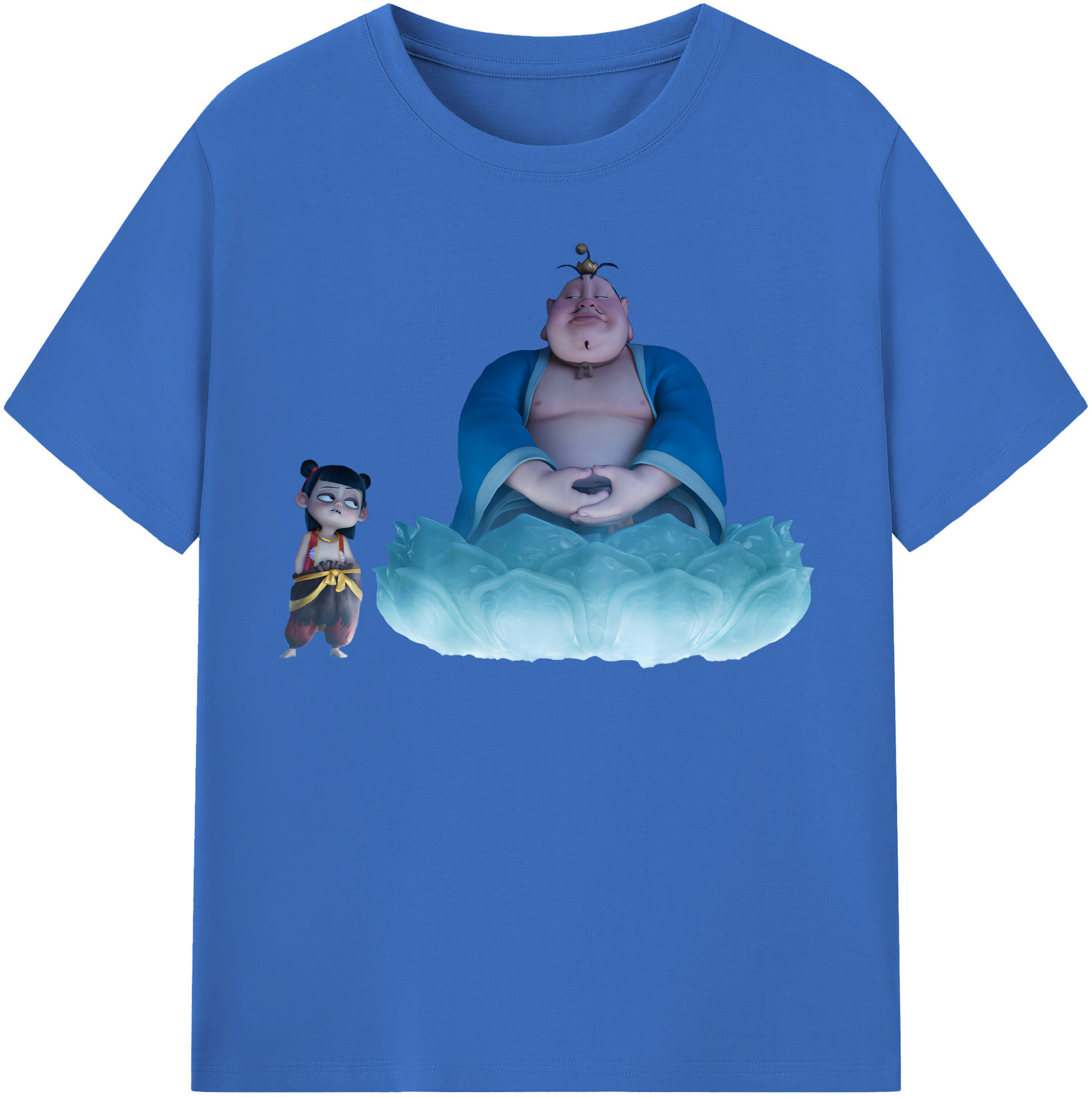 （画像用） Ne Zha 2 ナタ 魔童の大暴れ 綿100％半袖Tシャツ（フロントプリント）