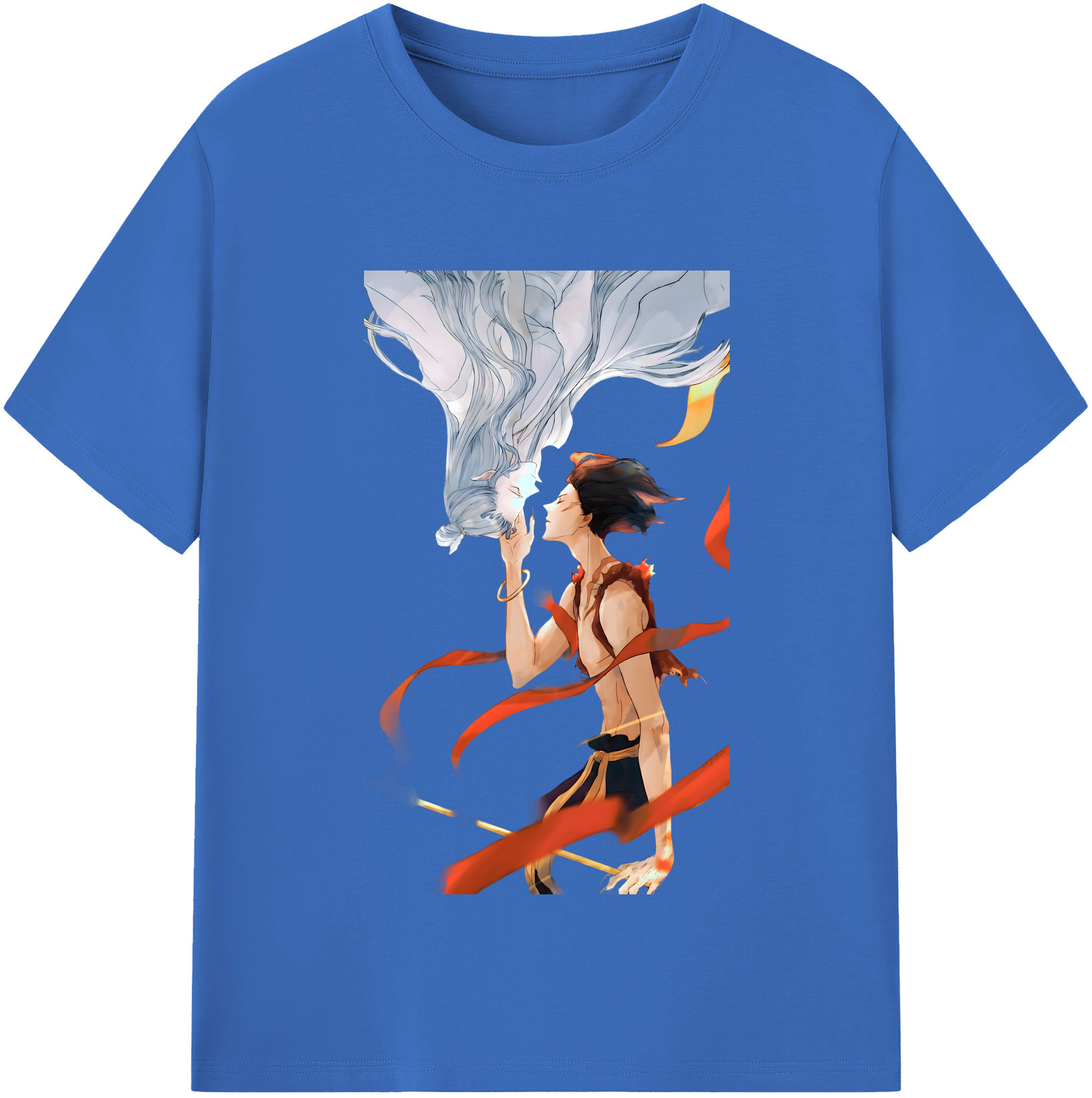 （画像用） Ne Zha 2 ナタ 魔童の大暴れ 綿100％半袖Tシャツ（フロントプリント）