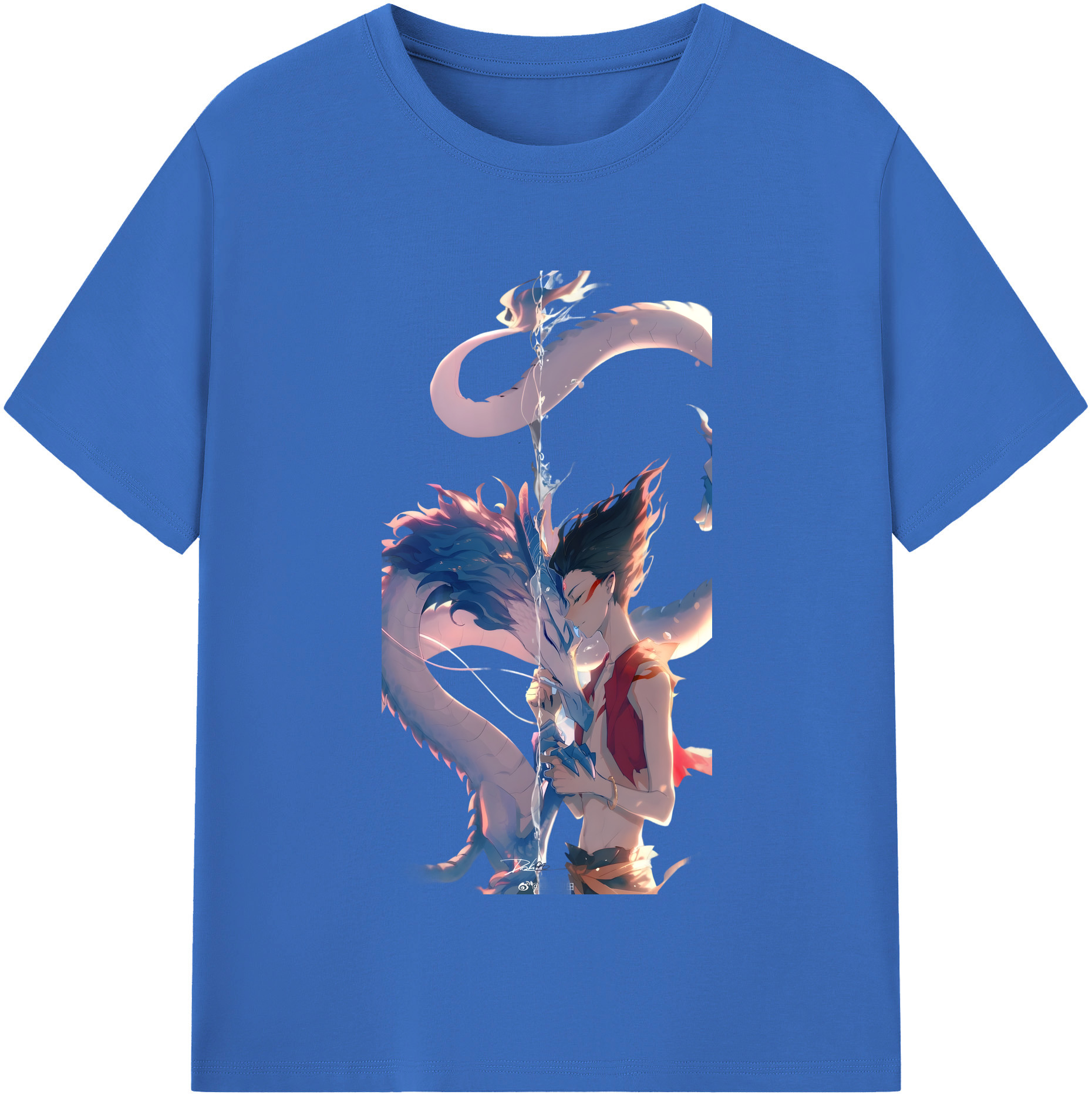 （画像用） Ne Zha 2 ナタ 魔童の大暴れ 綿100％半袖Tシャツ（フロントプリント）