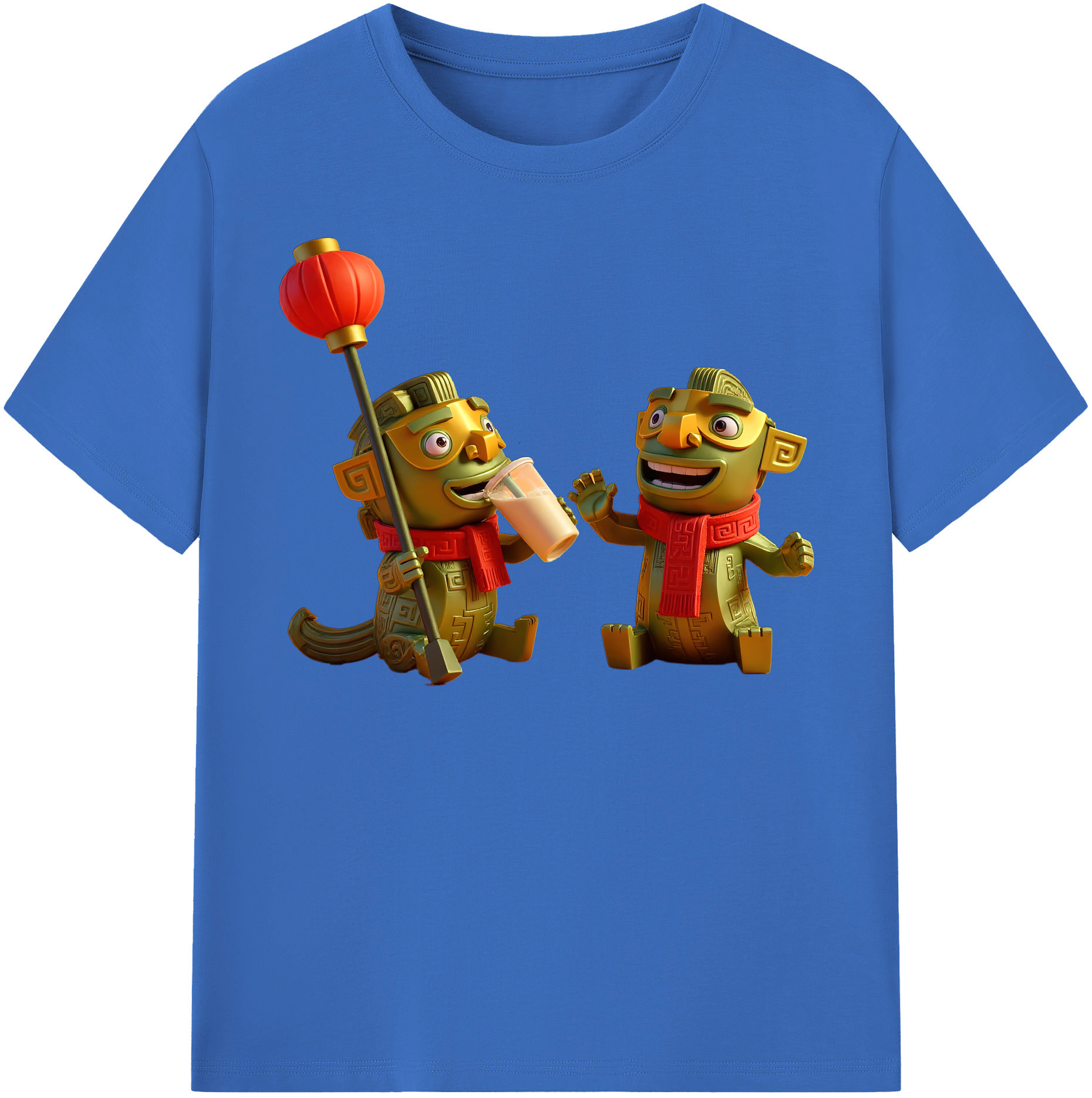 （画像用） Ne Zha 2 ナタ 魔童の大暴れ 綿100％半袖Tシャツ（フロントプリント）