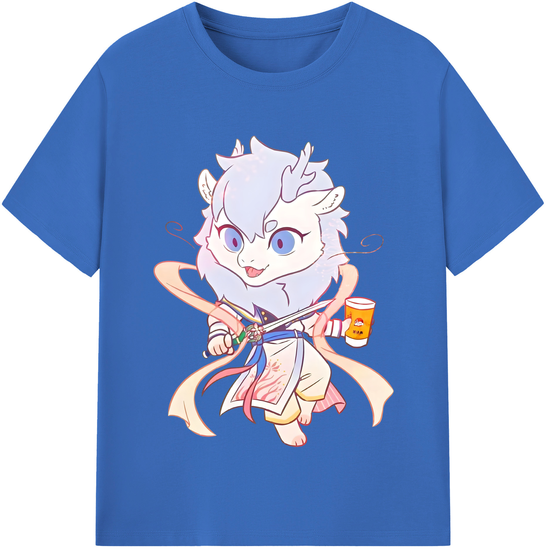 （画像用） Ne Zha 2 ナタ 魔童の大暴れ 綿100％半袖Tシャツ（フロントプリント）
