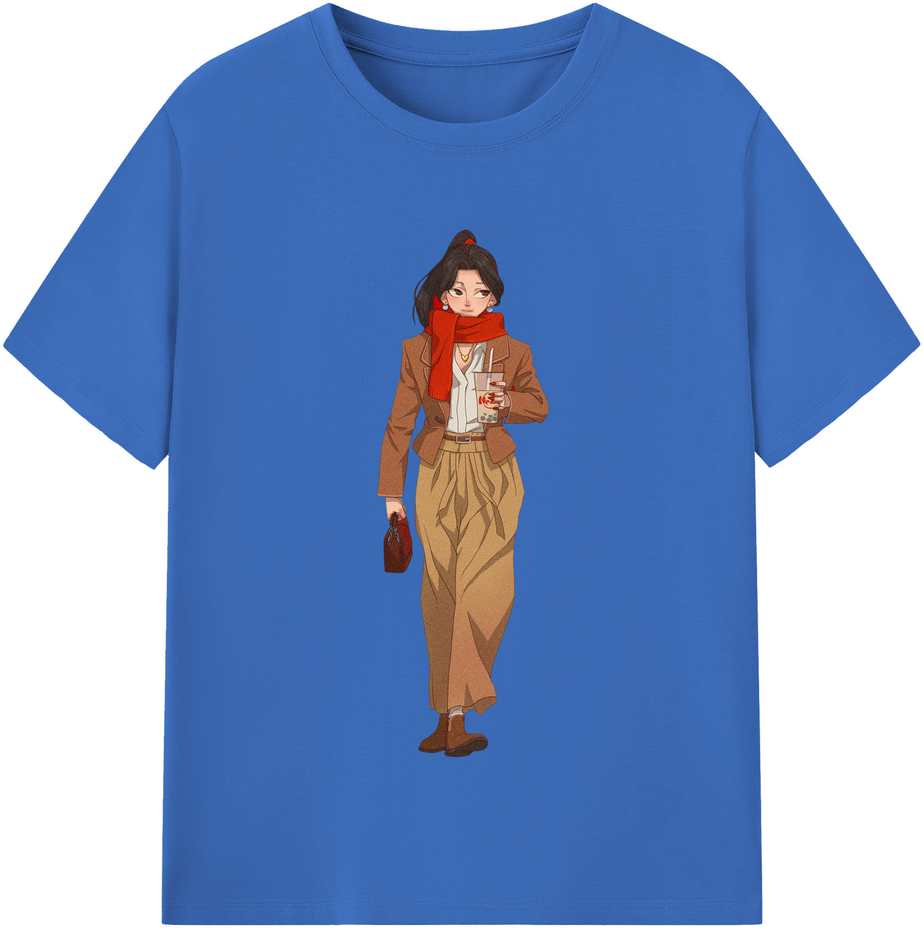 （画像用） Ne Zha 2 ナタ 魔童の大暴れ 綿100％半袖Tシャツ（フロントプリント）