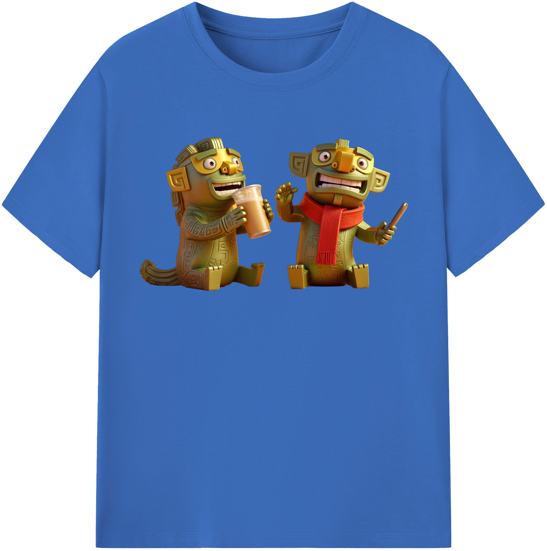 （画像用） Ne Zha 2 ナタ 魔童の大暴れ 綿100％半袖Tシャツ（フロントプリント）