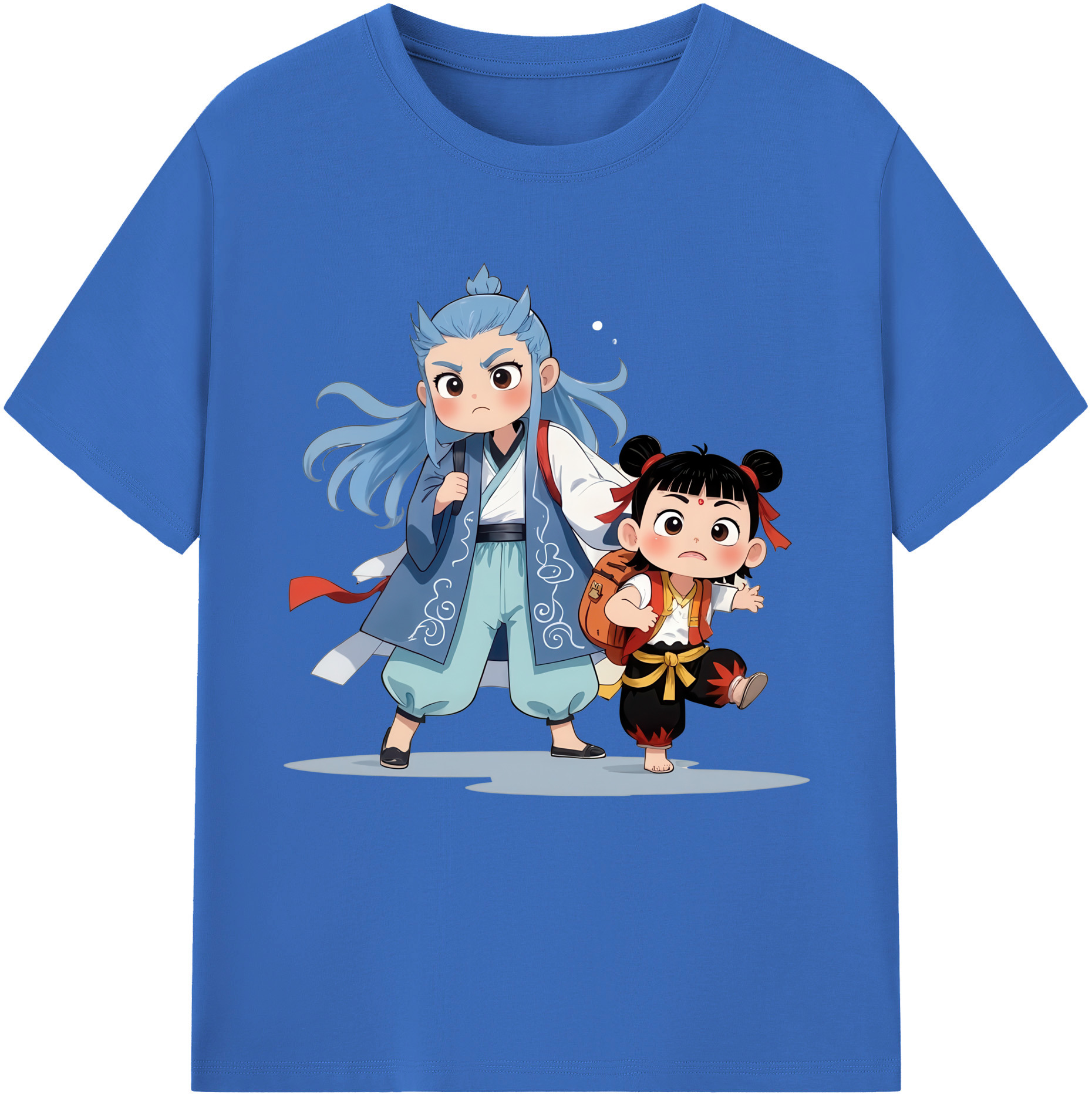 （画像用） Ne Zha 2 ナタ 魔童の大暴れ 綿100％半袖Tシャツ（フロントプリント）