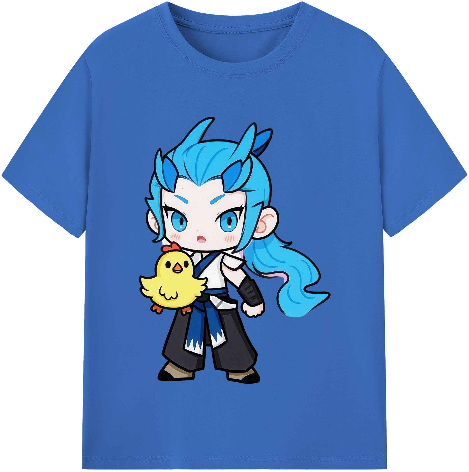 （画像用） Ne Zha 2 ナタ 魔童の大暴れ 綿100％半袖Tシャツ（フロントプリント）