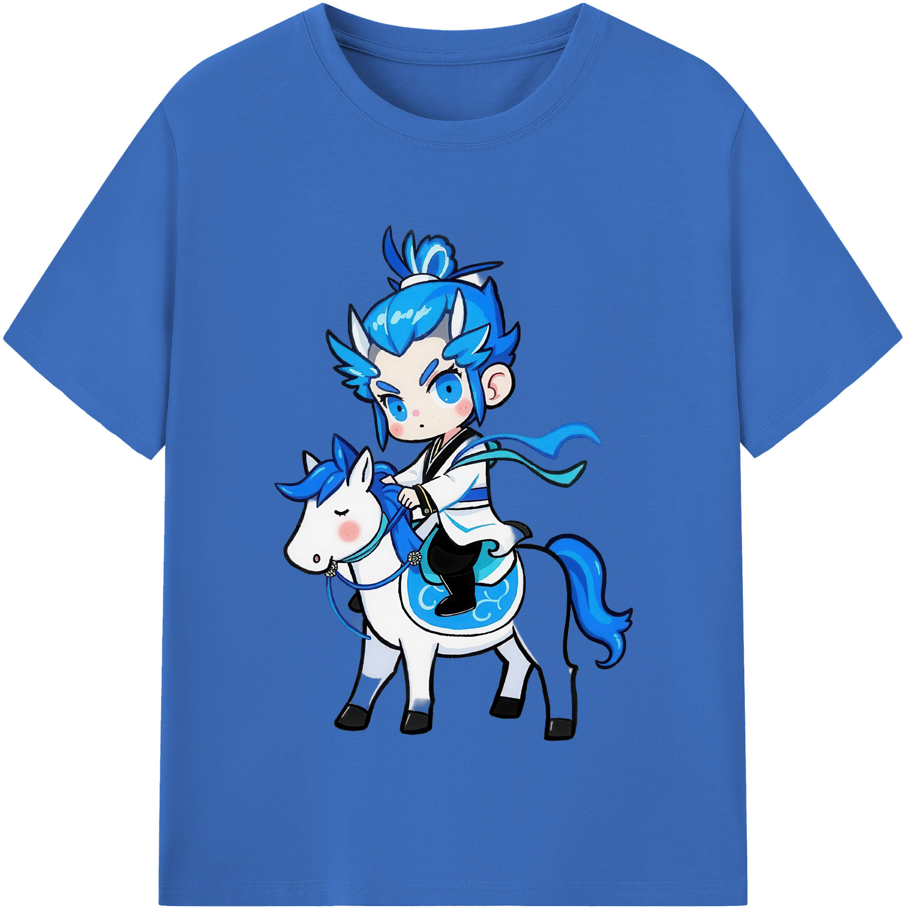 （画像用） Ne Zha 2 ナタ 魔童の大暴れ 綿100％半袖Tシャツ（フロントプリント）
