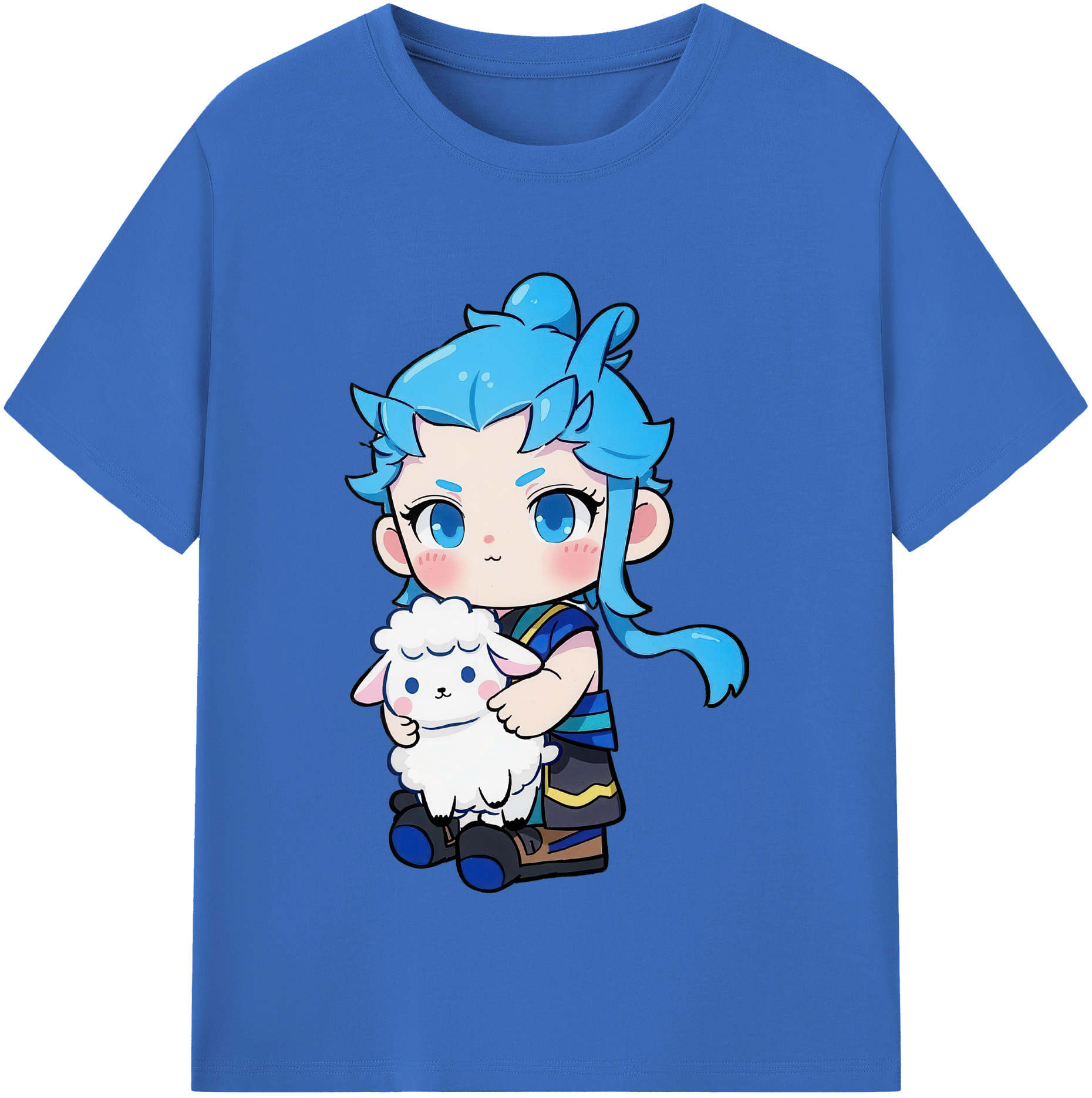 （画像用） Ne Zha 2 ナタ 魔童の大暴れ 綿100％半袖Tシャツ（フロントプリント）