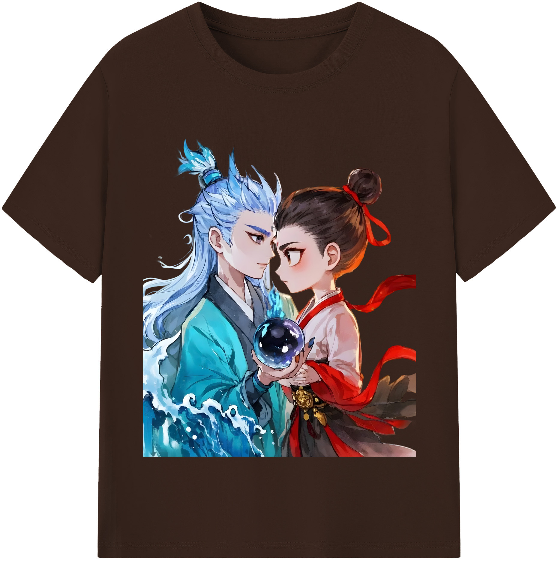 （画像用） Ne Zha 2 ナタ 魔童の大暴れ 綿100％半袖Tシャツ（フロントプリント）