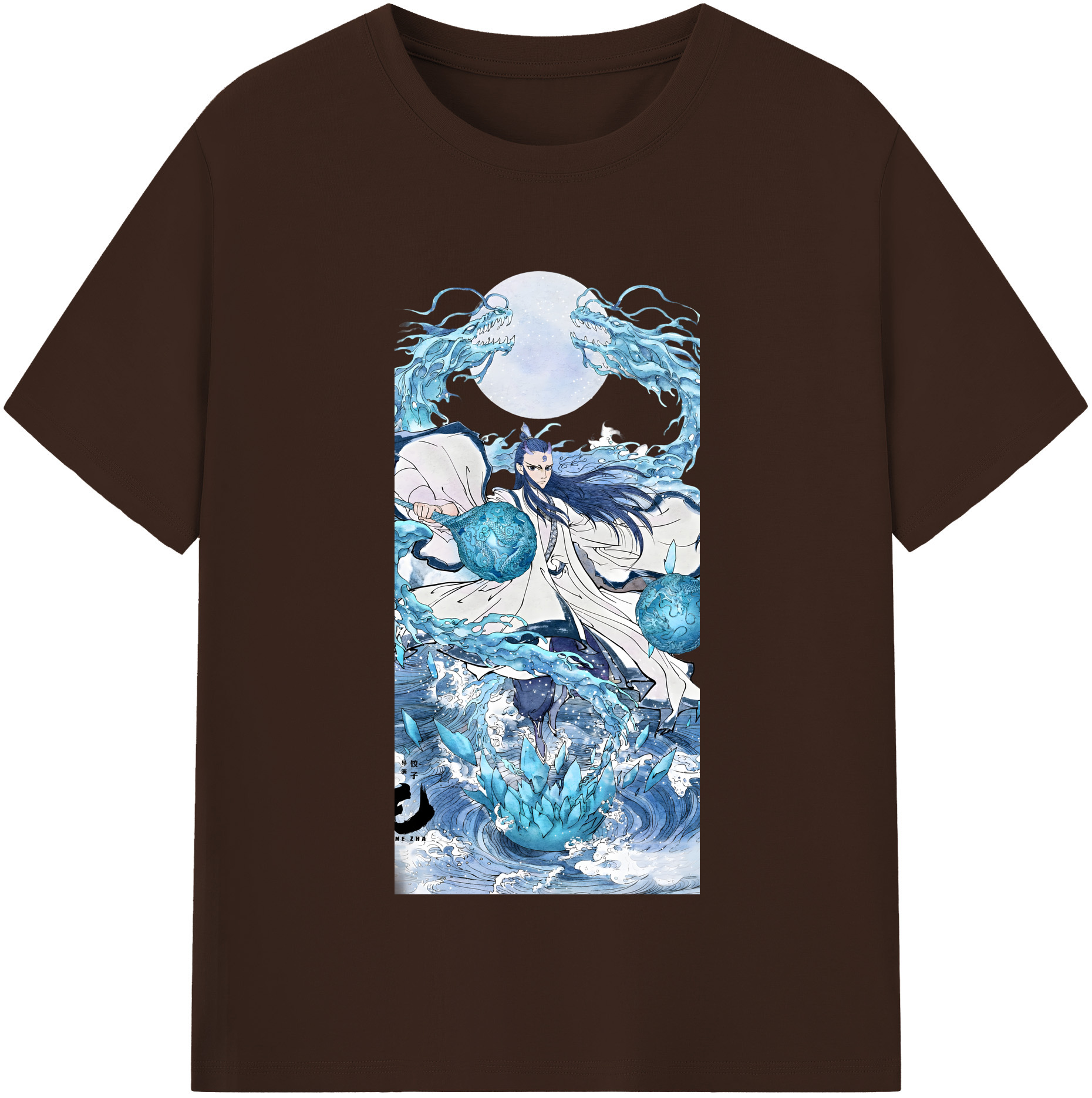 （画像用） Ne Zha 2 ナタ 魔童の大暴れ 綿100％半袖Tシャツ（フロントプリント）