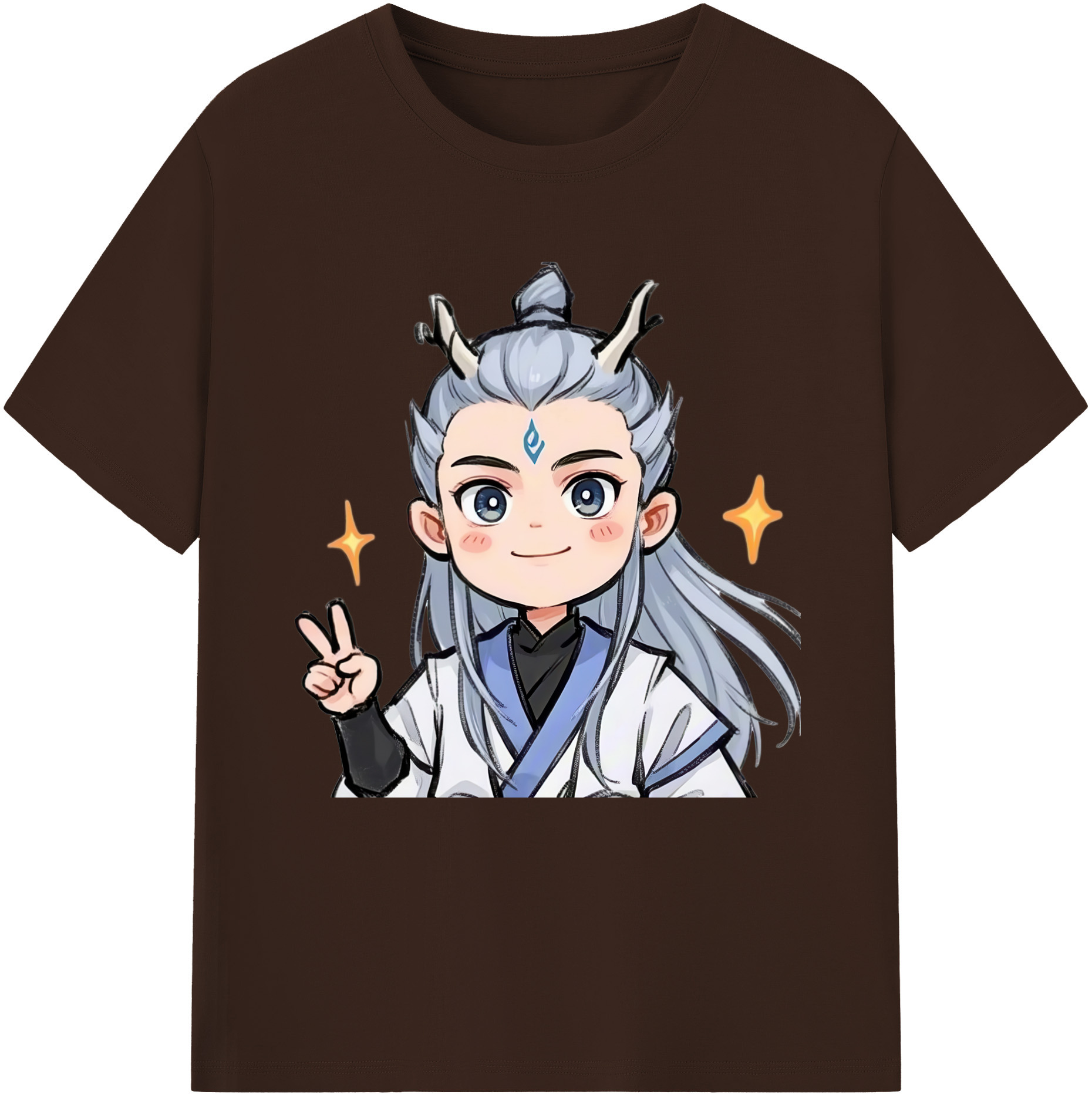 （画像用） Ne Zha 2 ナタ 魔童の大暴れ 綿100％半袖Tシャツ（フロントプリント）