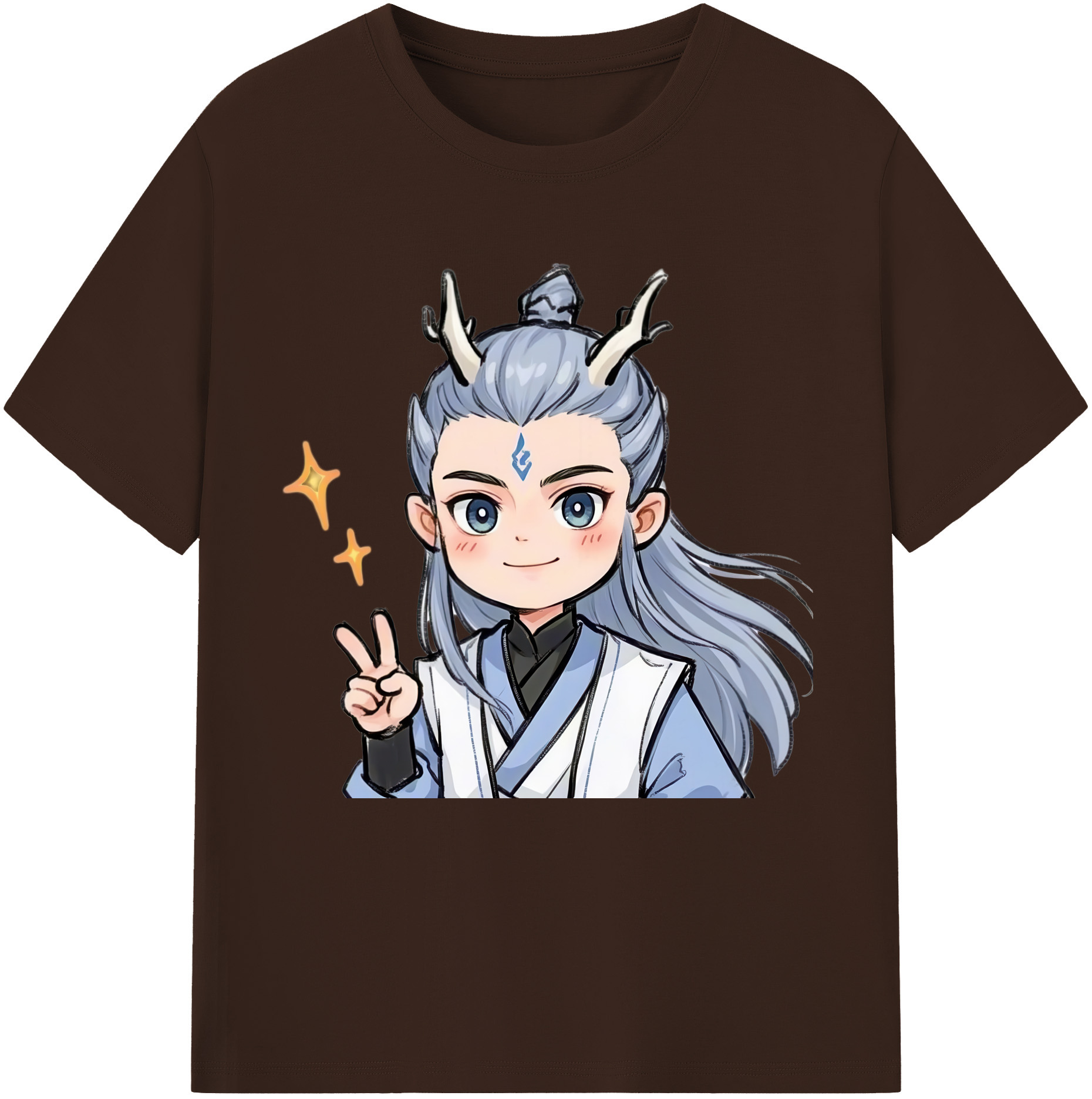 （画像用） Ne Zha 2 ナタ 魔童の大暴れ 綿100％半袖Tシャツ（フロントプリント）