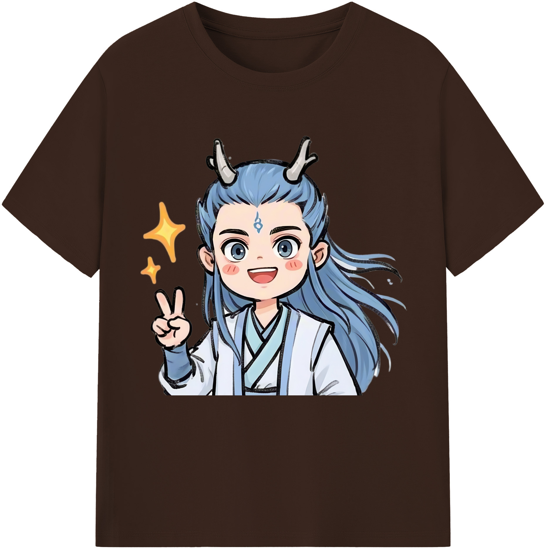 （画像用） Ne Zha 2 ナタ 魔童の大暴れ 綿100％半袖Tシャツ（フロントプリント）