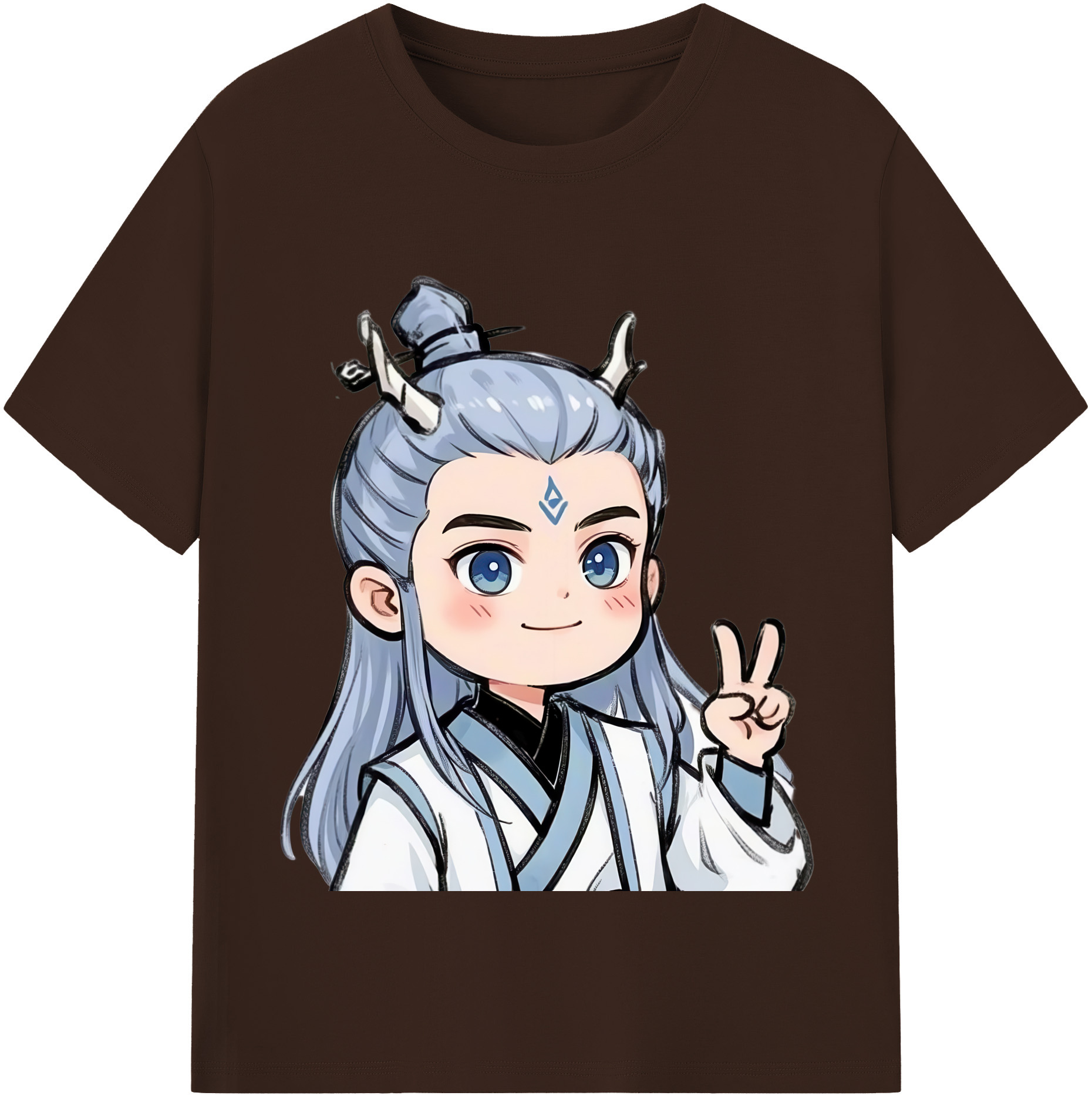 （画像用） Ne Zha 2 ナタ 魔童の大暴れ 綿100％半袖Tシャツ（フロントプリント）