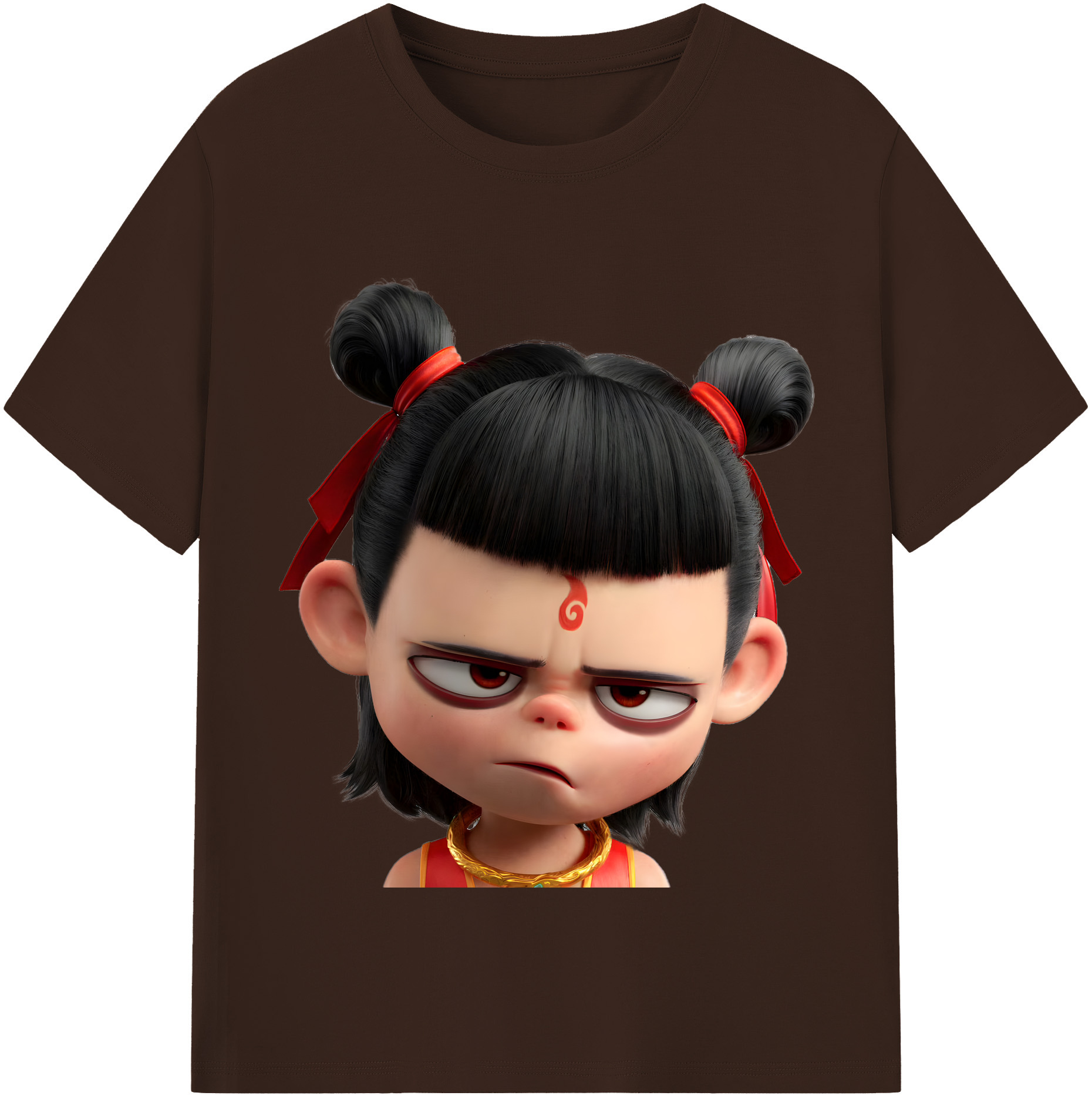（画像用） Ne Zha 2 ナタ 魔童の大暴れ 綿100％半袖Tシャツ（フロントプリント）