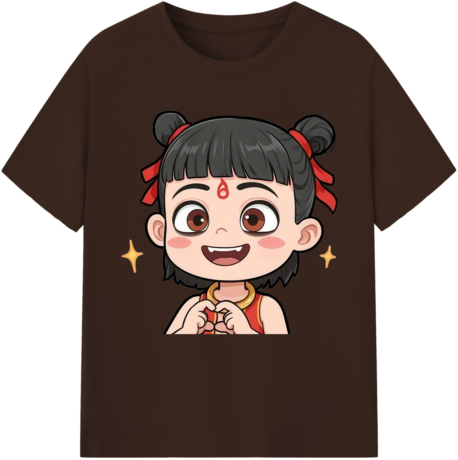 （画像用） Ne Zha 2 ナタ 魔童の大暴れ 綿100％半袖Tシャツ（フロントプリント）