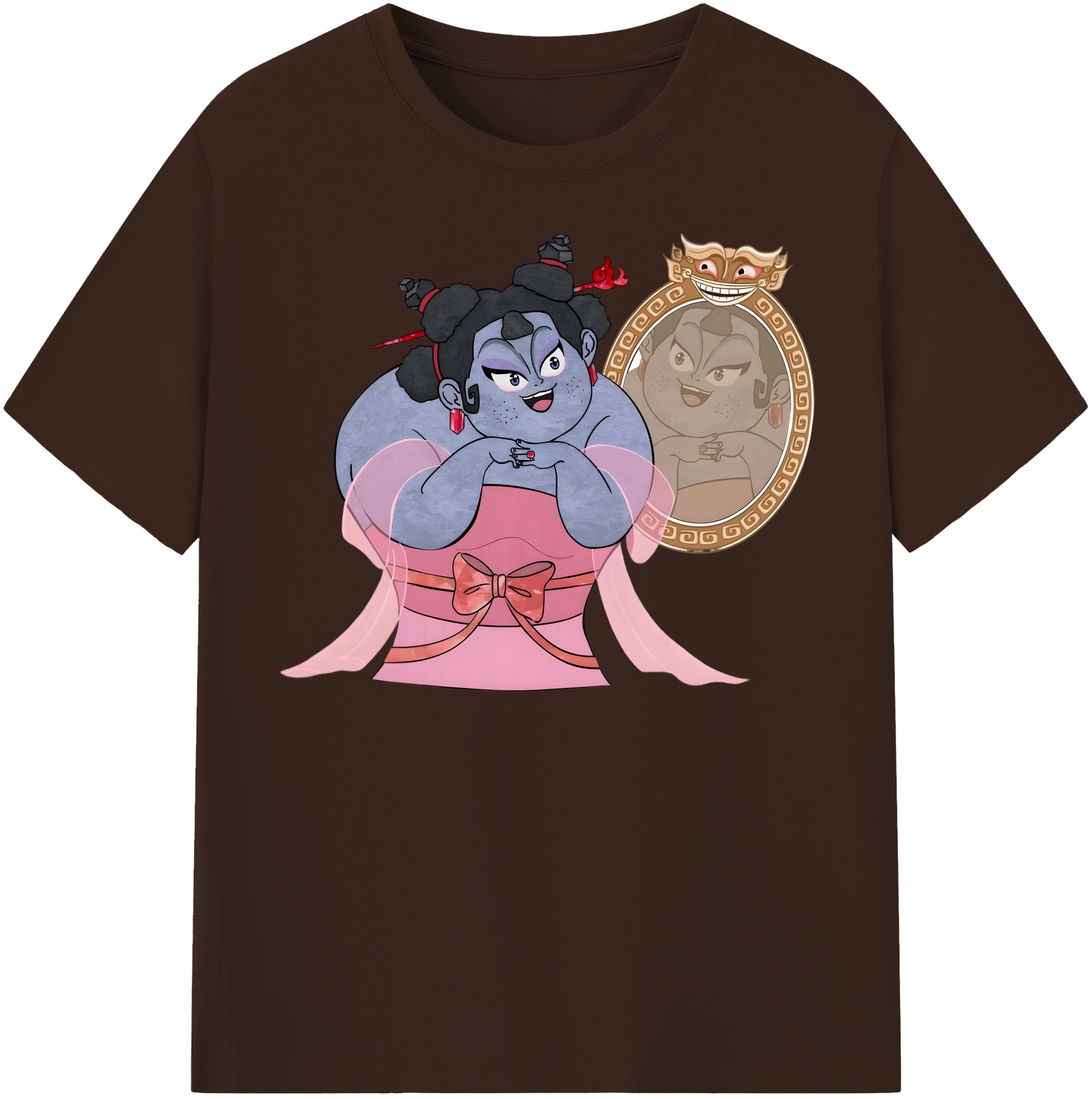 （画像用） Ne Zha 2 ナタ 魔童の大暴れ 綿100％半袖Tシャツ（フロントプリント）