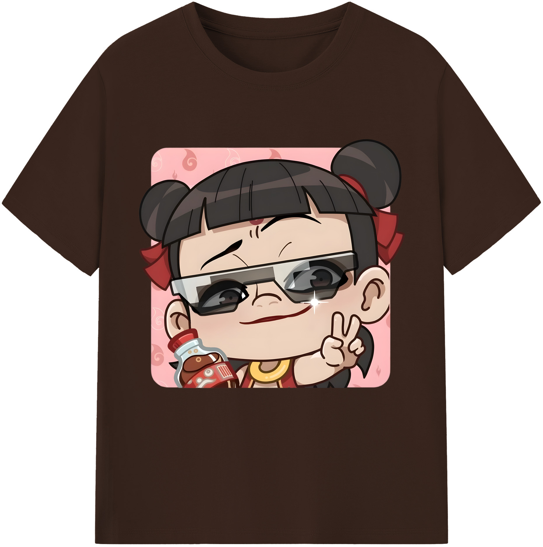 （画像用） Ne Zha 2 ナタ 魔童の大暴れ 綿100％半袖Tシャツ（フロントプリント）