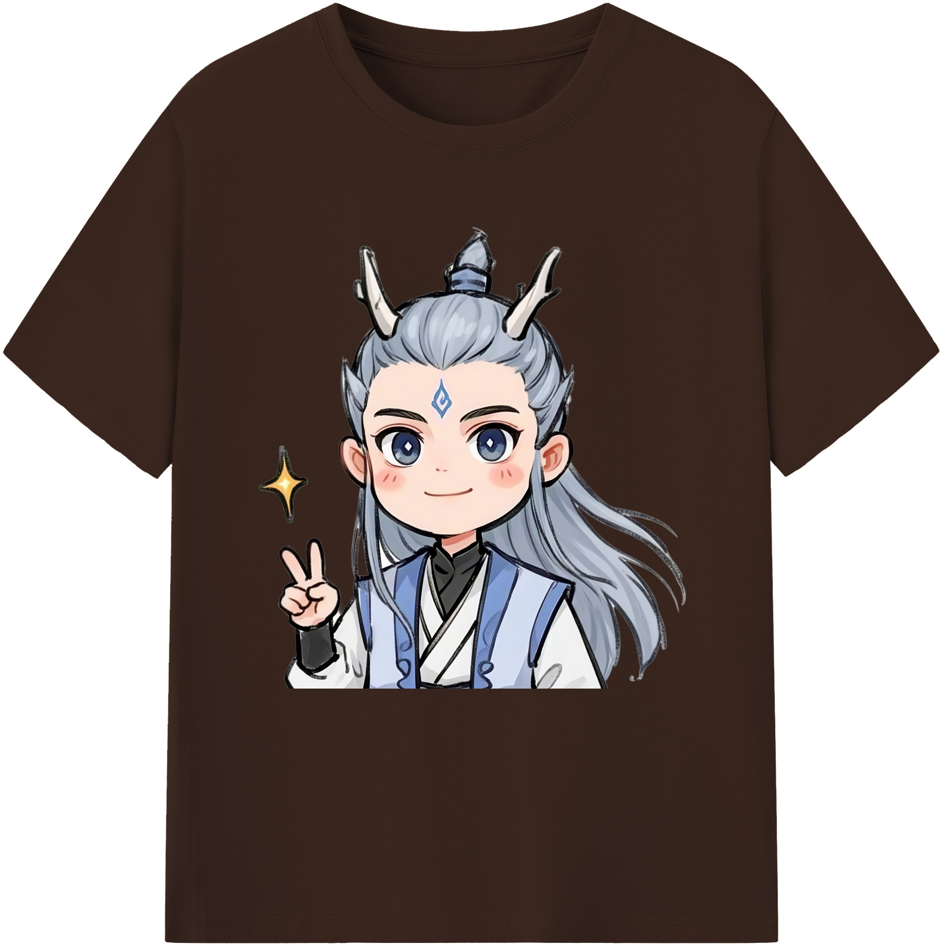 （画像用） Ne Zha 2 ナタ 魔童の大暴れ 綿100％半袖Tシャツ（フロントプリント）