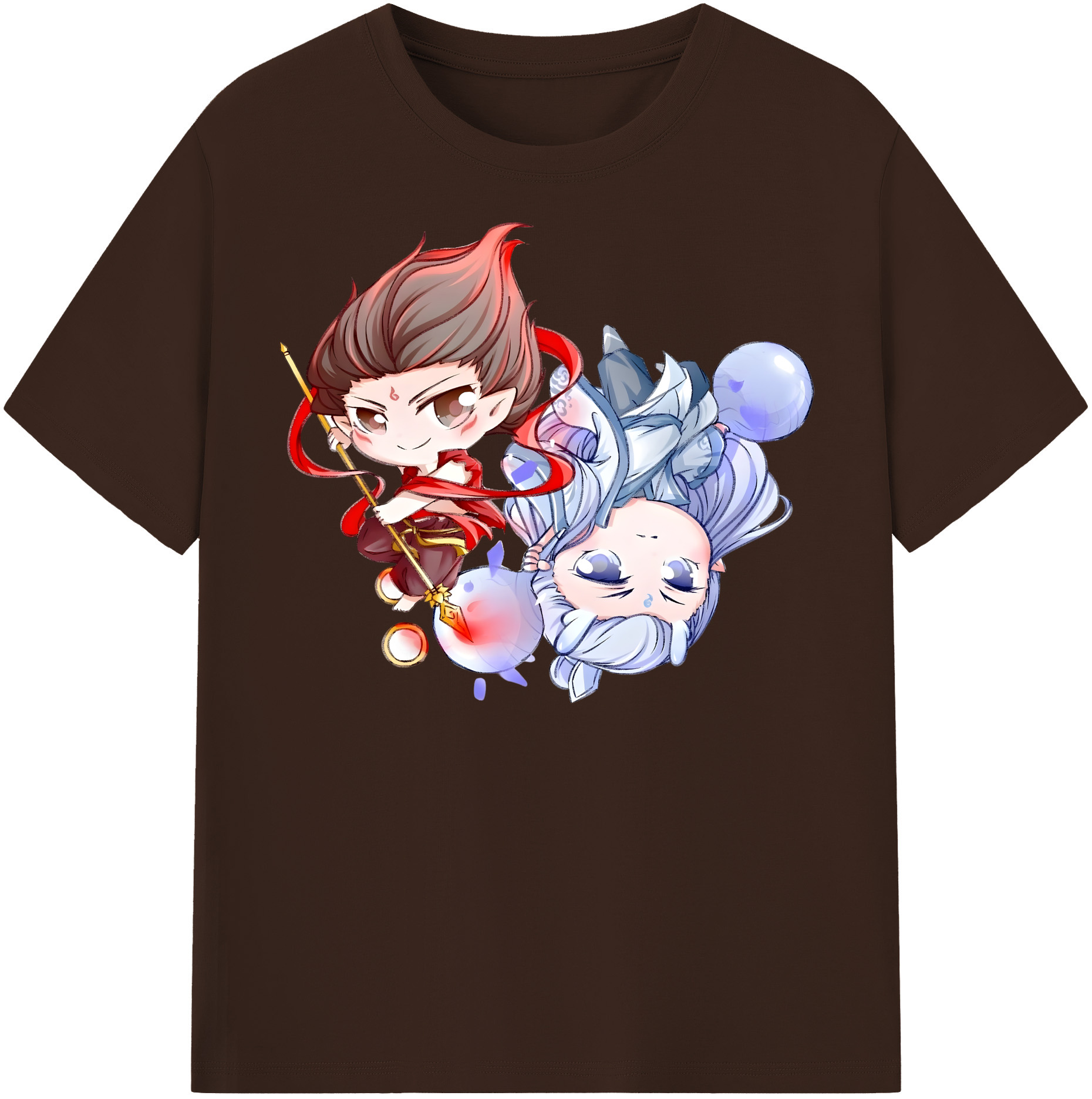 （画像用） Ne Zha 2 ナタ 魔童の大暴れ 綿100％半袖Tシャツ（フロントプリント）