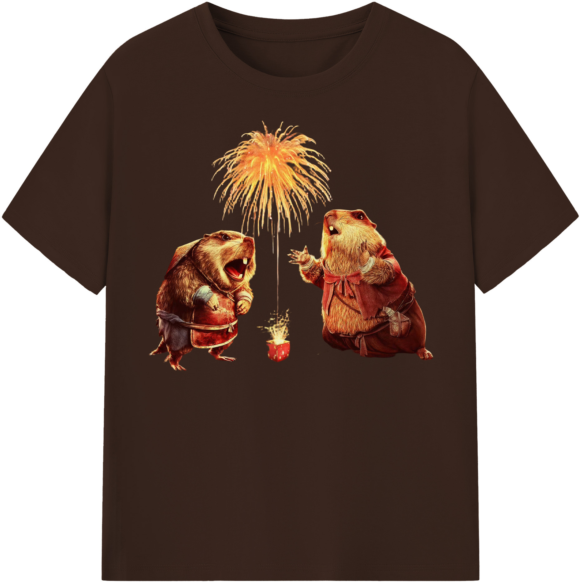 （画像用） Ne Zha 2 ナタ 魔童の大暴れ 綿100％半袖Tシャツ（フロントプリント）