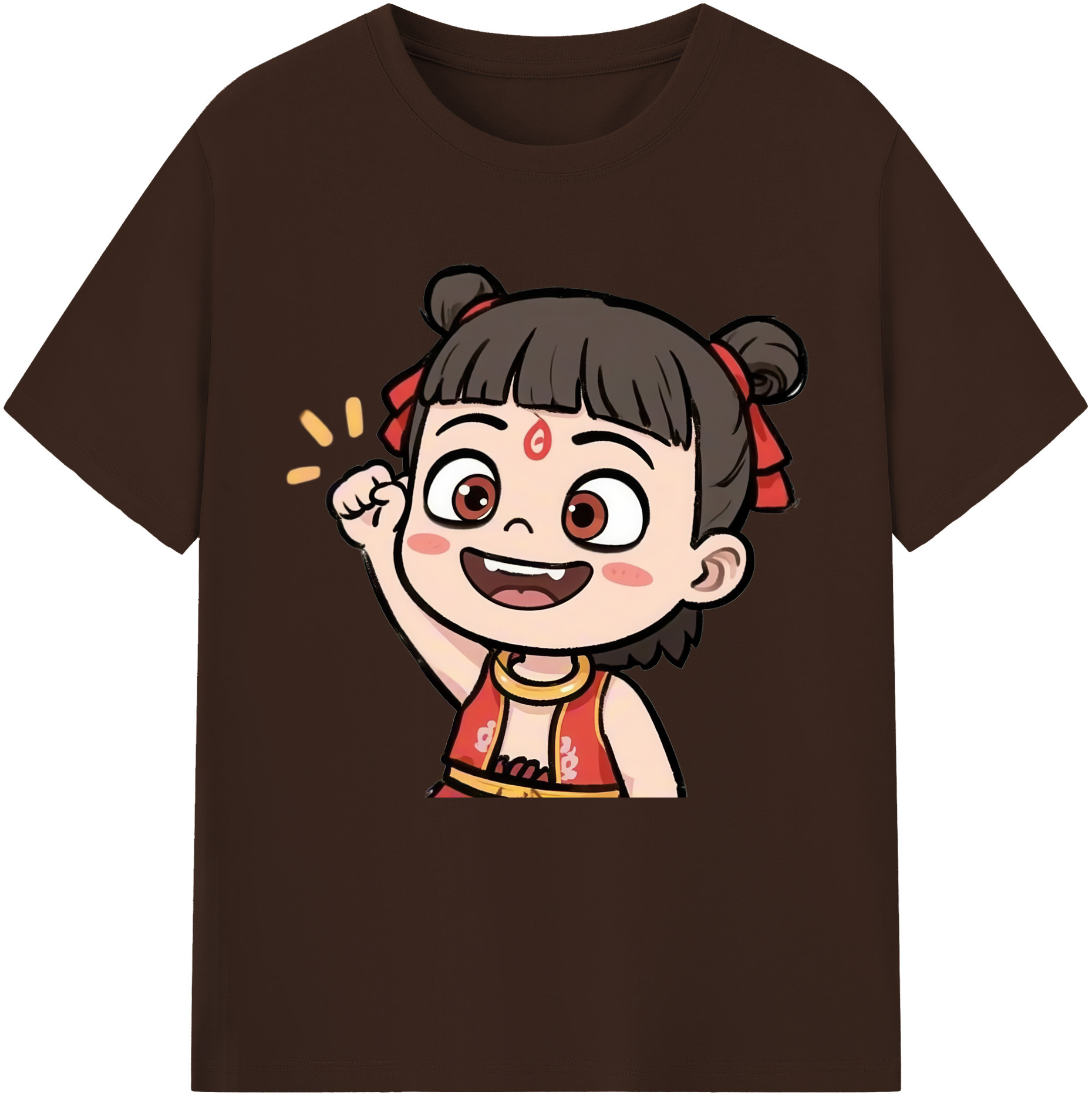 （画像用） Ne Zha 2 ナタ 魔童の大暴れ 綿100％半袖Tシャツ（フロントプリント）
