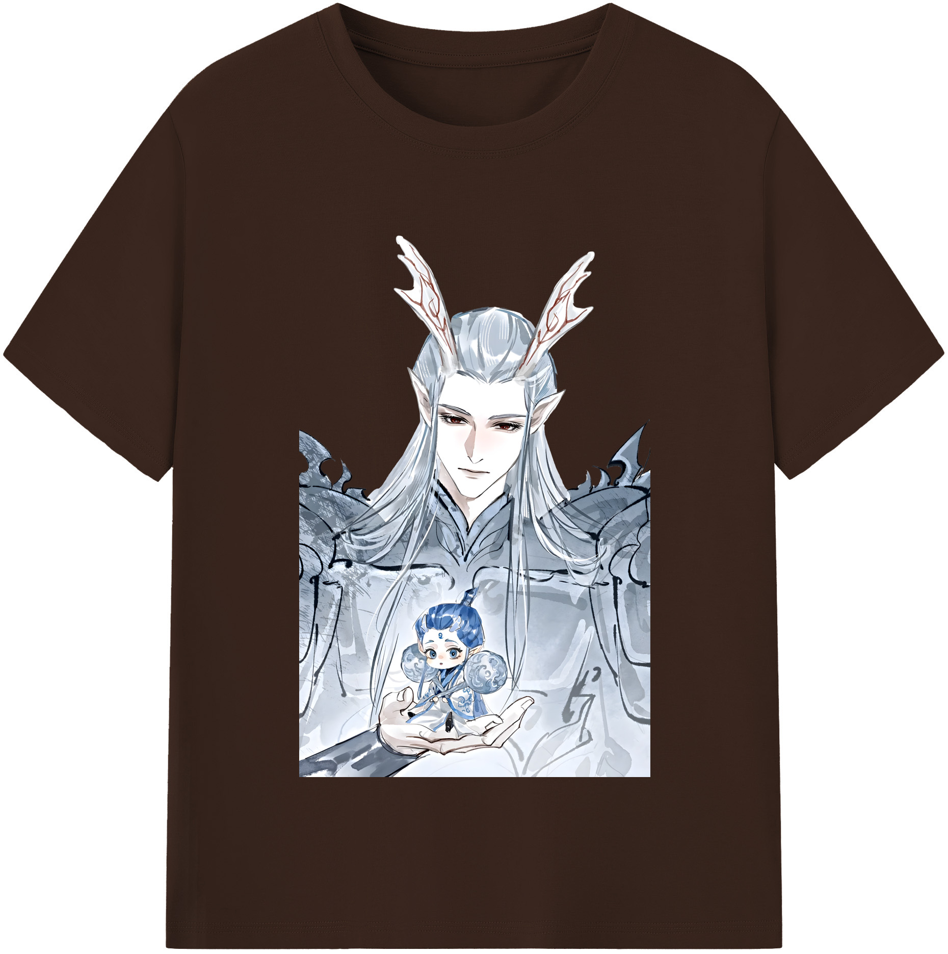 （画像用） Ne Zha 2 ナタ 魔童の大暴れ 綿100％半袖Tシャツ（フロントプリント）