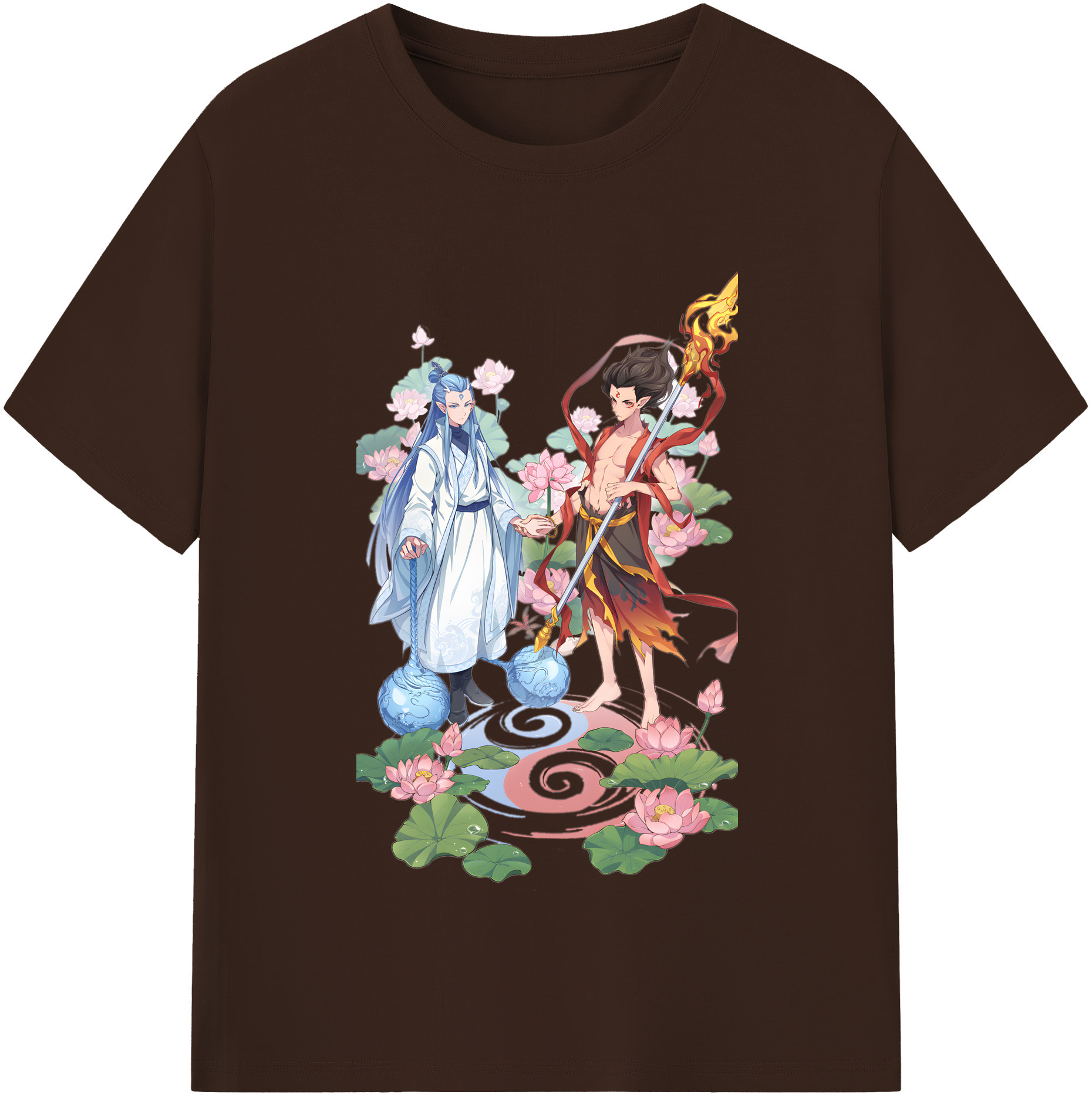 （画像用） Ne Zha 2 ナタ 魔童の大暴れ 綿100％半袖Tシャツ（フロントプリント）