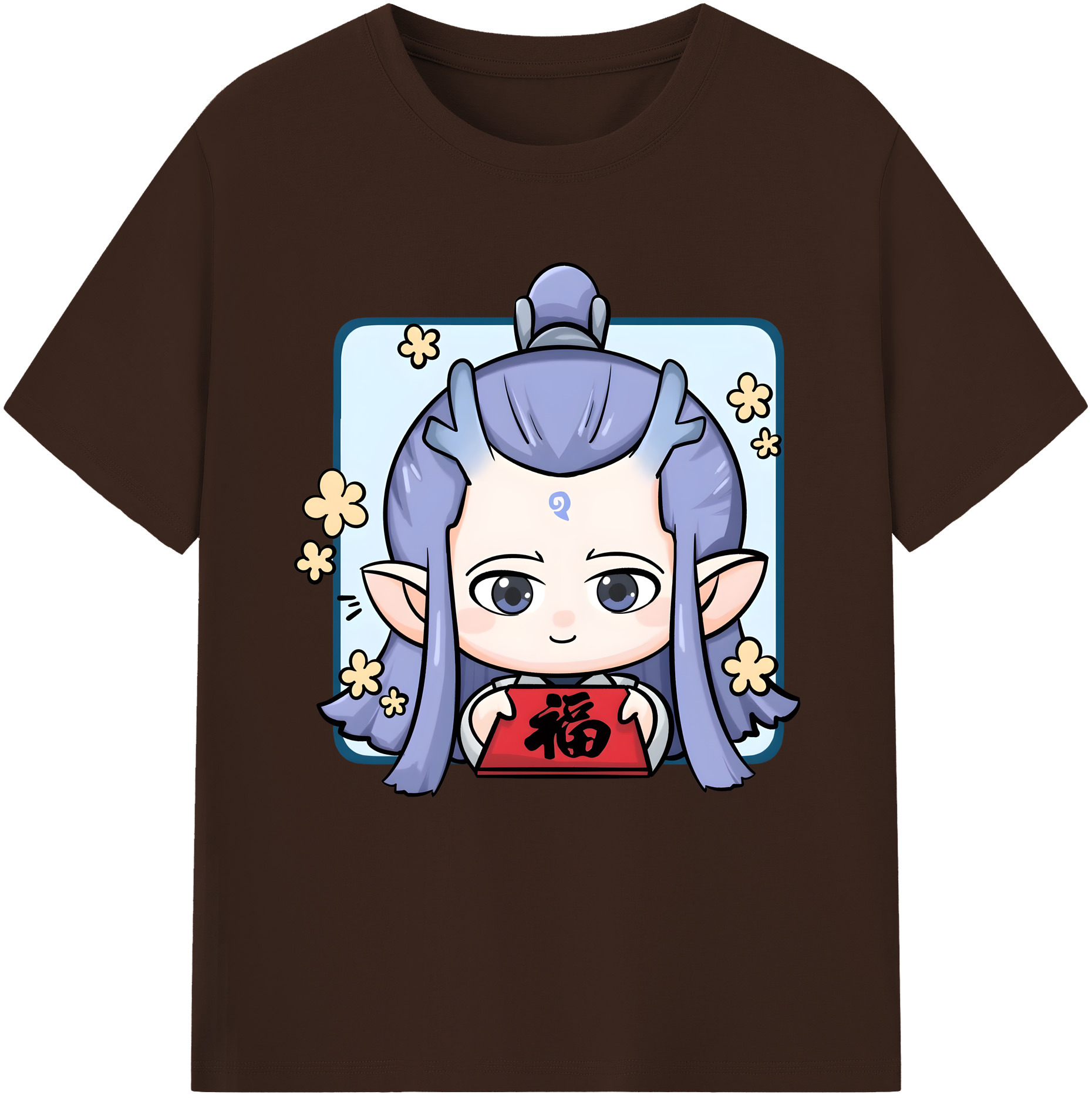 （画像用） Ne Zha 2 ナタ 魔童の大暴れ 綿100％半袖Tシャツ（フロントプリント）