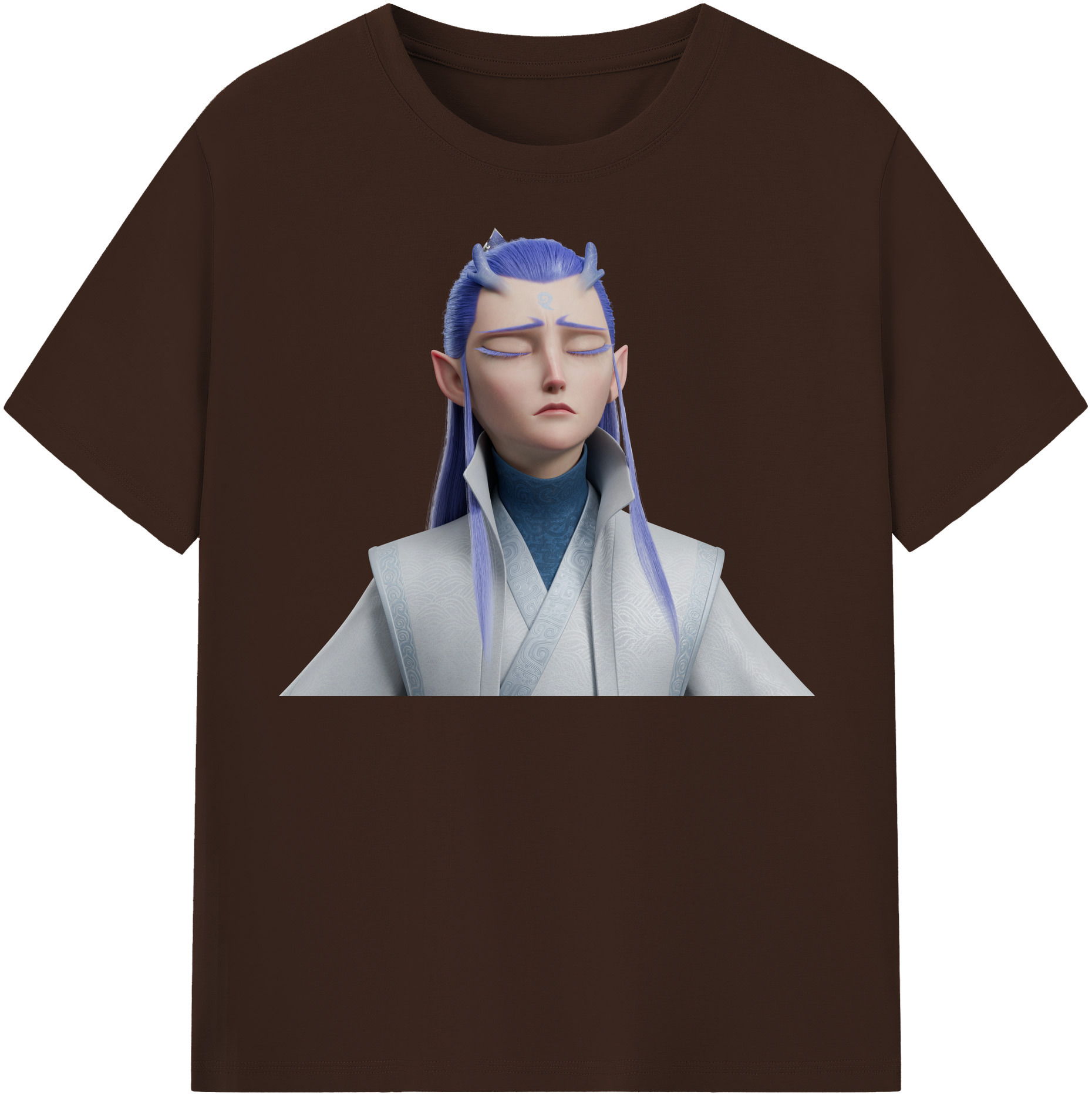 （画像用） Ne Zha 2 ナタ 魔童の大暴れ 綿100％半袖Tシャツ（フロントプリント）