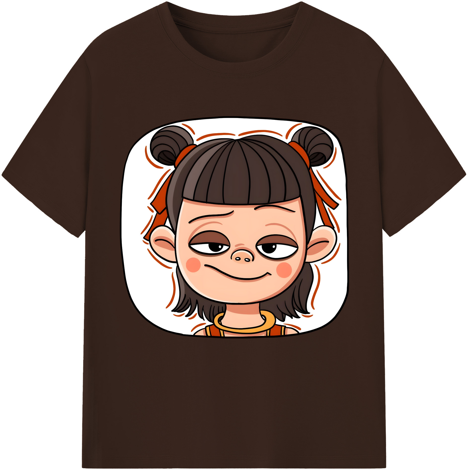 （画像用） Ne Zha 2 ナタ 魔童の大暴れ 綿100％半袖Tシャツ（フロントプリント）