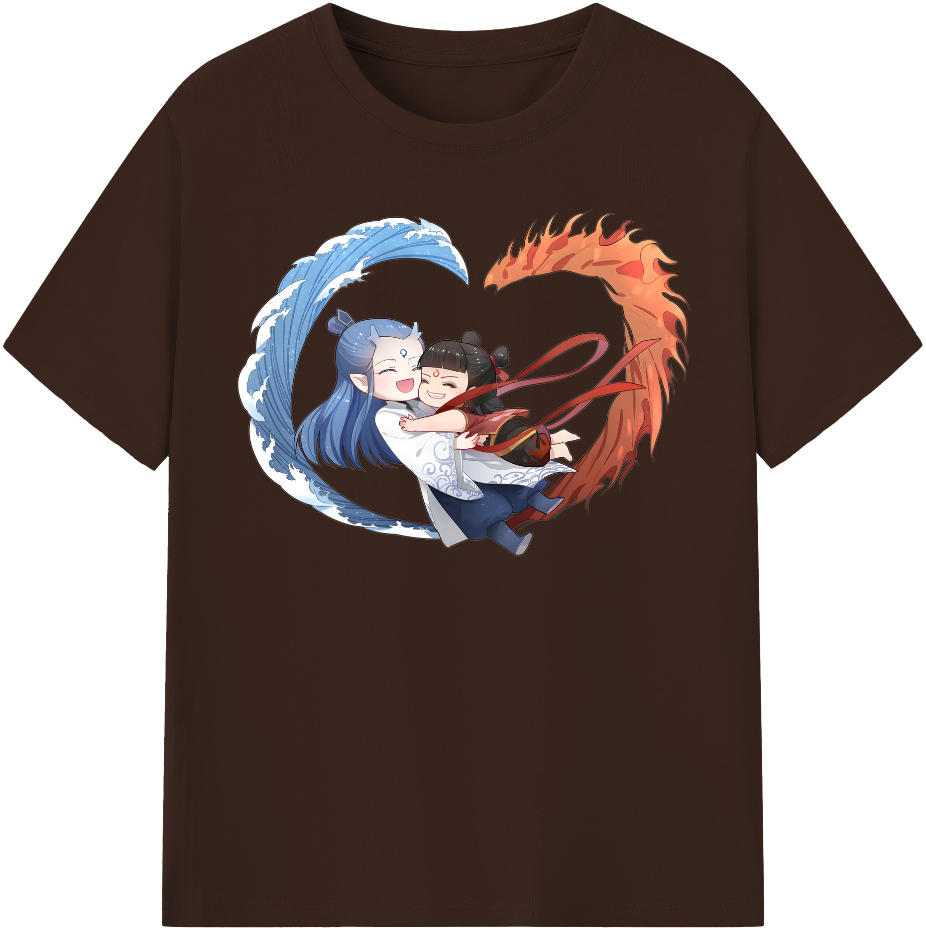 （画像用） Ne Zha 2 ナタ 魔童の大暴れ 綿100％半袖Tシャツ（フロントプリント）