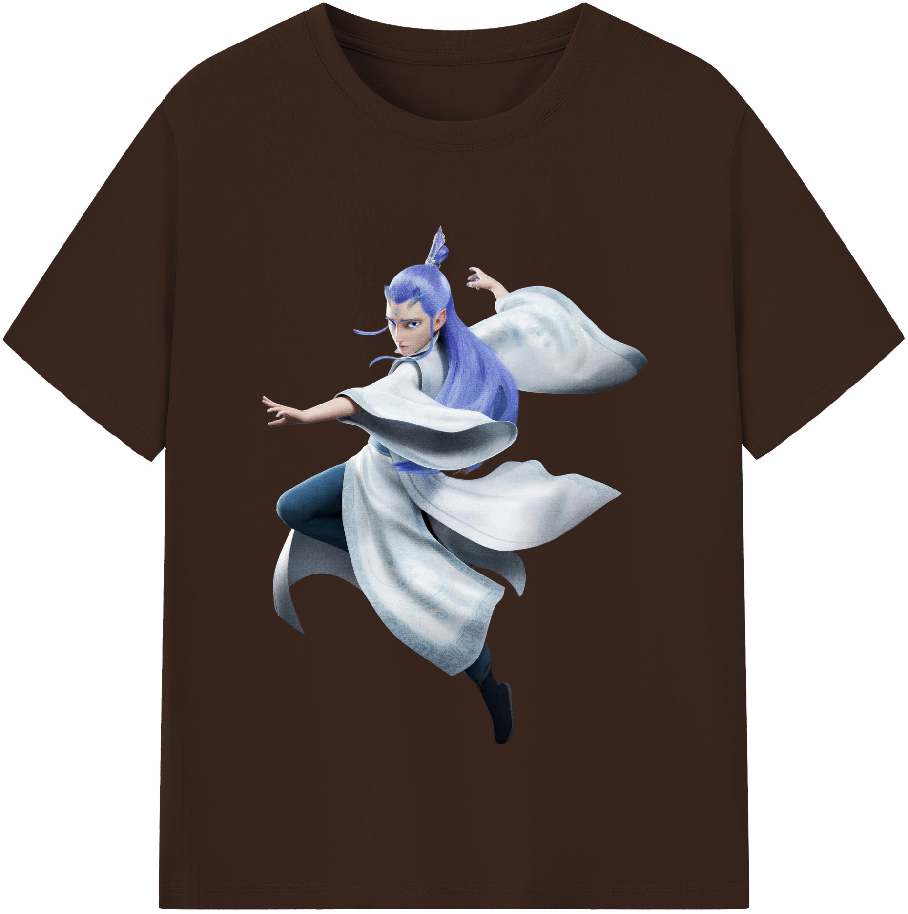 （画像用） Ne Zha 2 ナタ 魔童の大暴れ 綿100％半袖Tシャツ（フロントプリント）