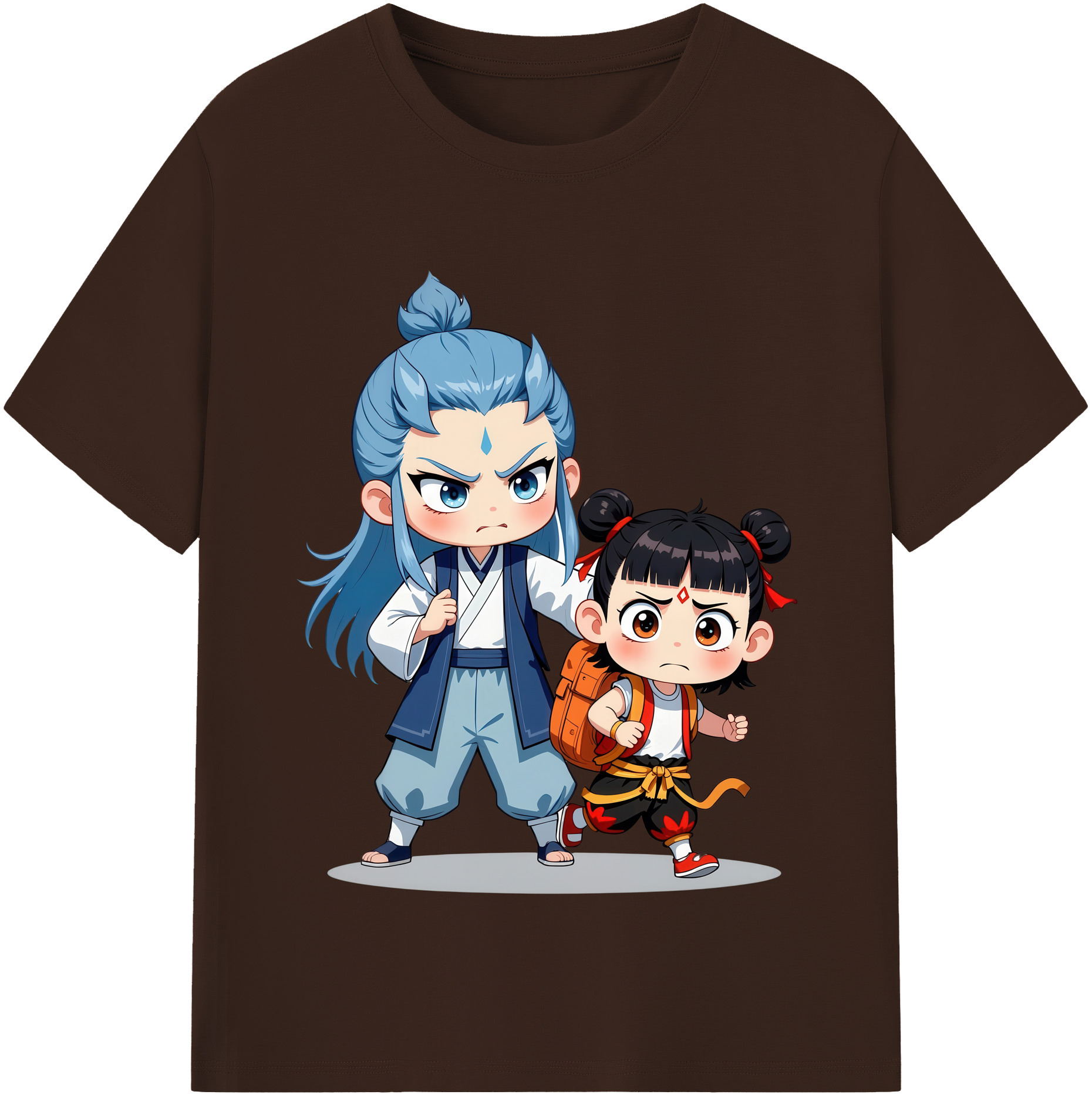 （画像用） Ne Zha 2 ナタ 魔童の大暴れ 綿100％半袖Tシャツ（フロントプリント）