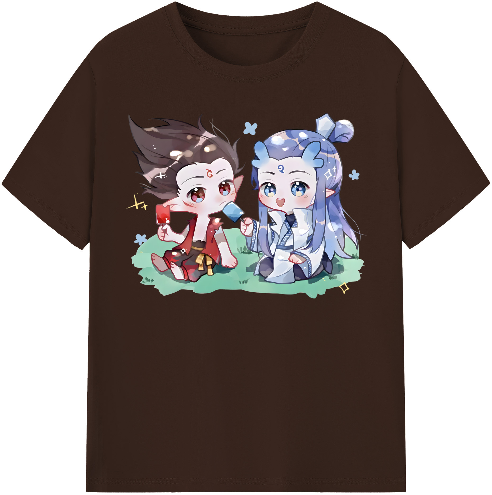 （画像用） Ne Zha 2 ナタ 魔童の大暴れ 綿100％半袖Tシャツ（フロントプリント）