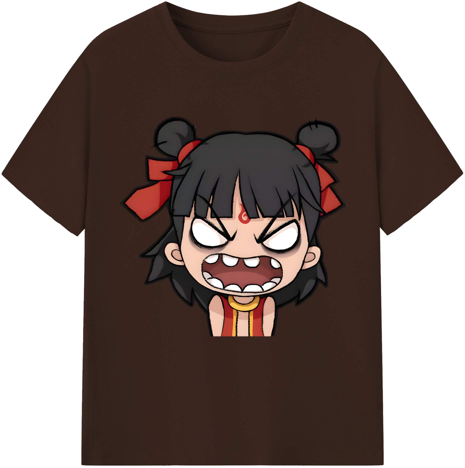 （画像用） Ne Zha 2 ナタ 魔童の大暴れ 綿100％半袖Tシャツ（フロントプリント）
