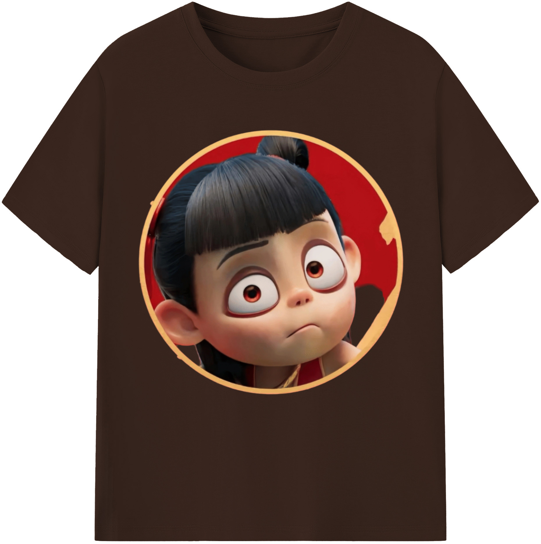 （画像用） Ne Zha 2 ナタ 魔童の大暴れ 綿100％半袖Tシャツ（フロントプリント）