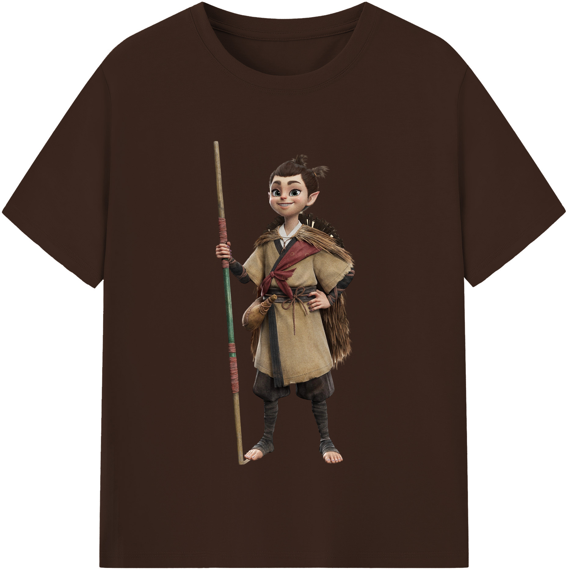 （画像用） Ne Zha 2 ナタ 魔童の大暴れ 綿100％半袖Tシャツ（フロントプリント）