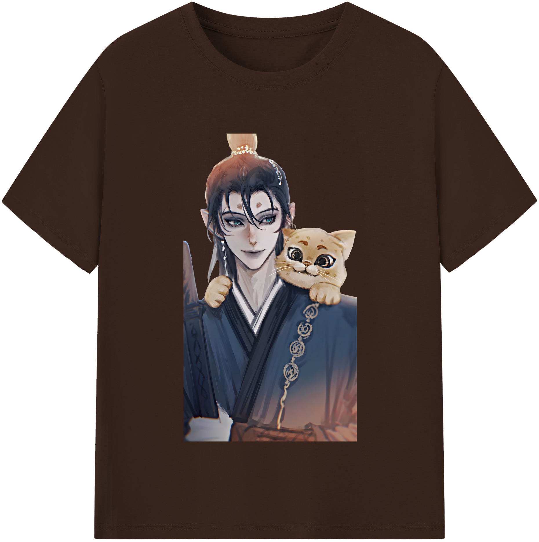 （画像用） Ne Zha 2 ナタ 魔童の大暴れ 綿100％半袖Tシャツ（フロントプリント）