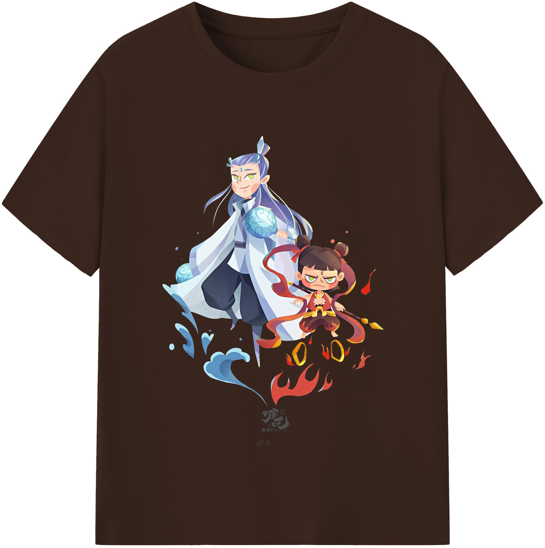 （画像用） Ne Zha 2 ナタ 魔童の大暴れ 綿100％半袖Tシャツ（フロントプリント）