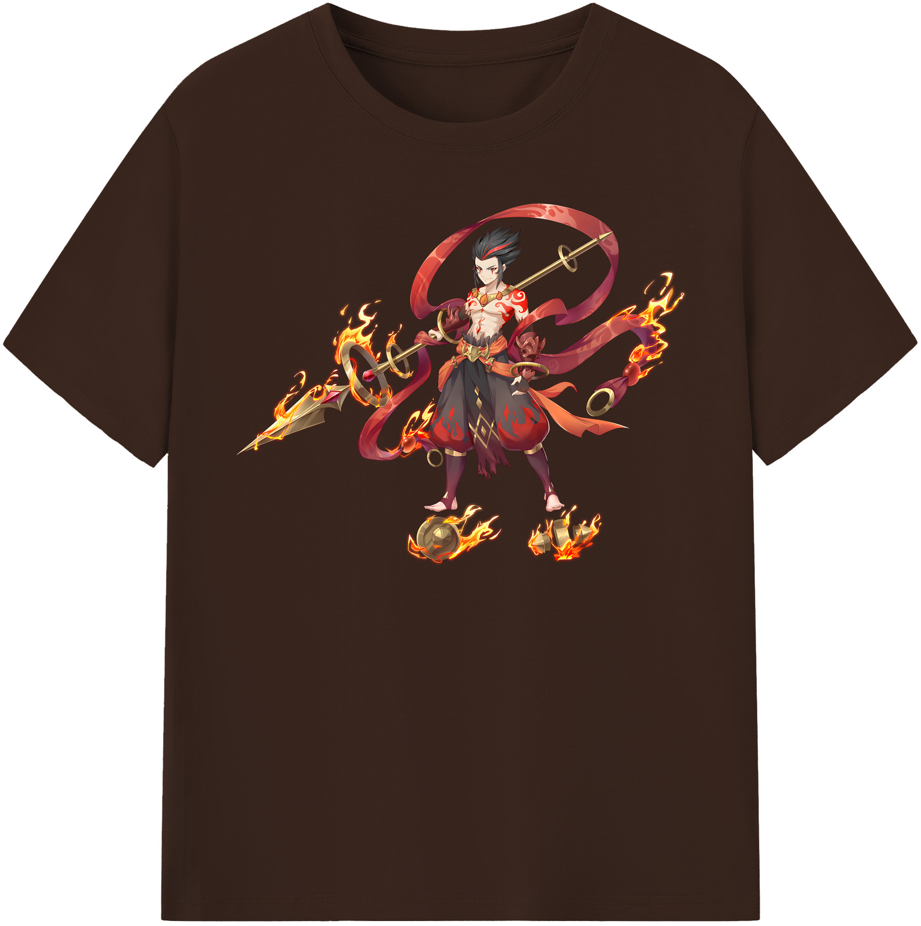 （画像用） Ne Zha 2 ナタ 魔童の大暴れ 綿100％半袖Tシャツ（フロントプリント）