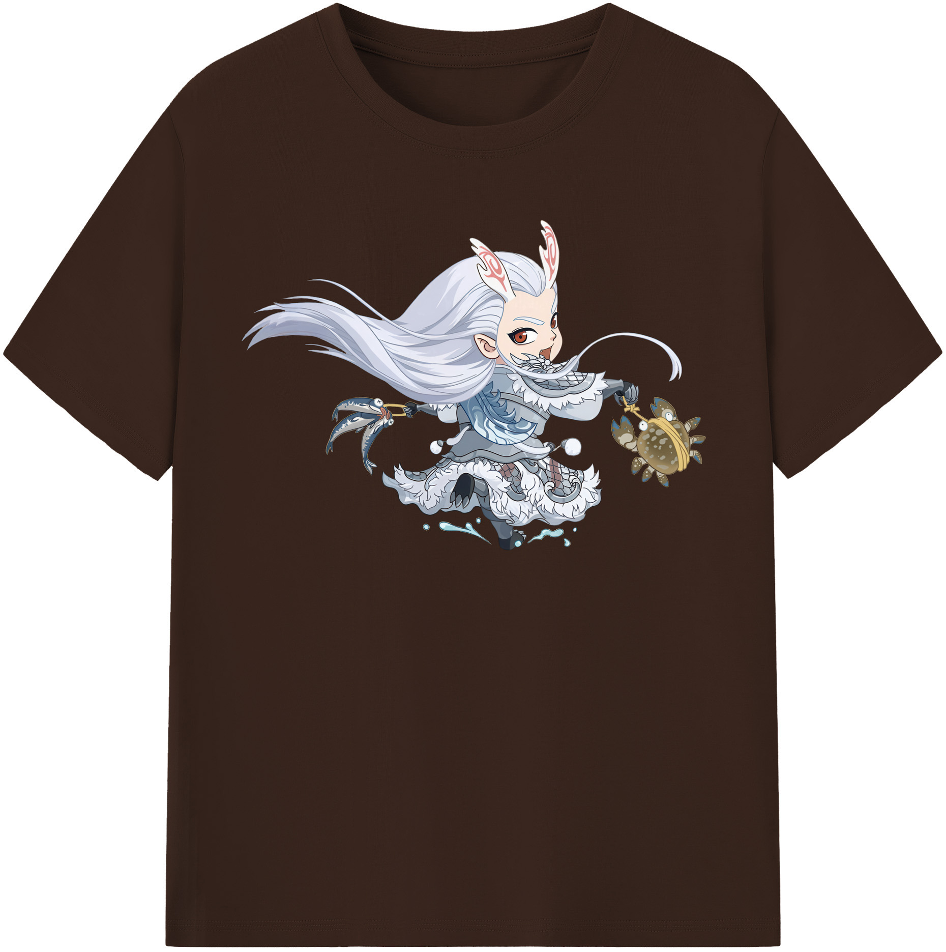 （画像用） Ne Zha 2 ナタ 魔童の大暴れ 綿100％半袖Tシャツ（フロントプリント）